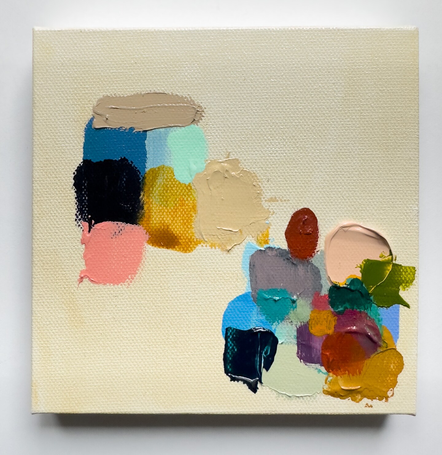 Small Colorful Abstract 6x6 Canvas 433006448142974976