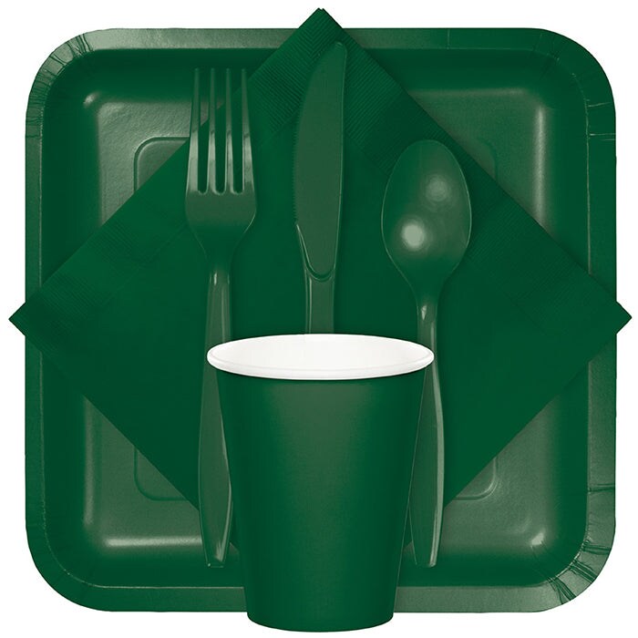 Hunter Green Plastic Spoons (24/Pkg)