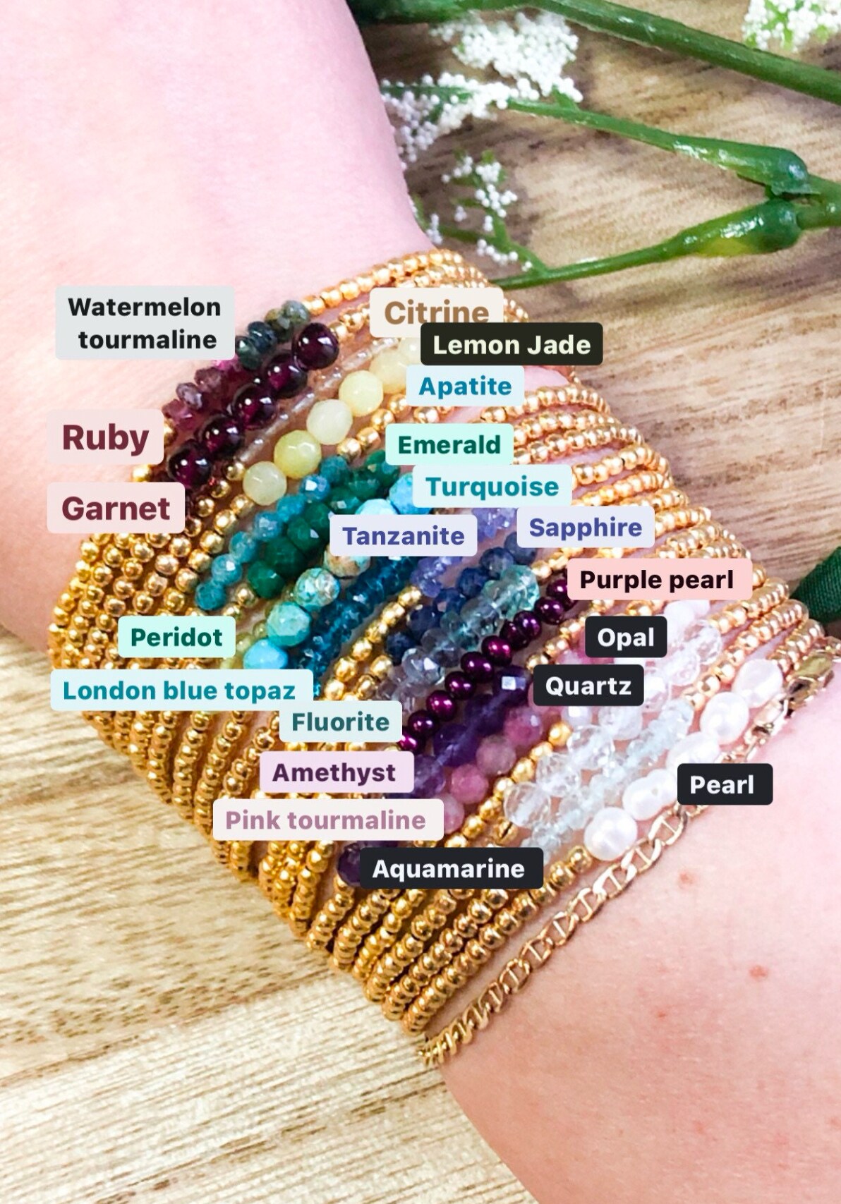 Personalized birthstone bracelet custom jewelry personalized gift for mom or grandma gift multi birth stone jewelry family birthstone product 4