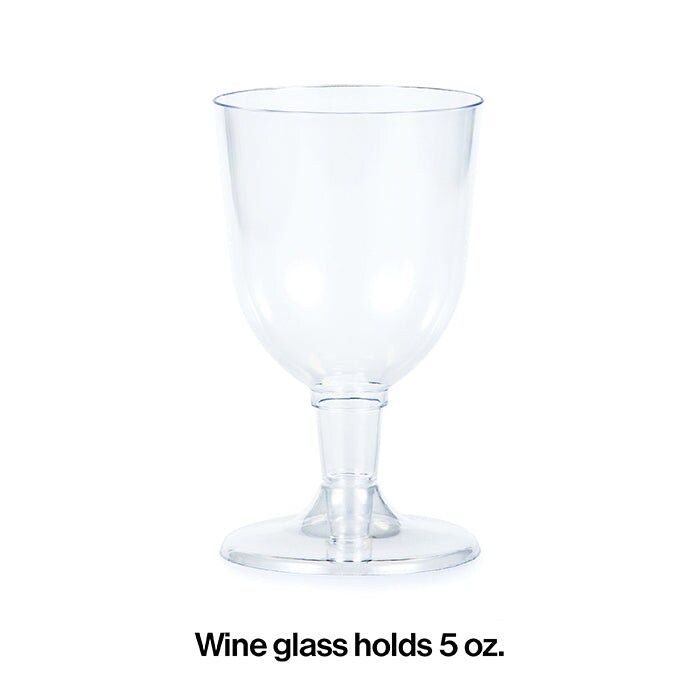 Clear Plastic Wine Glasses 5 Oz (6/Pkg)