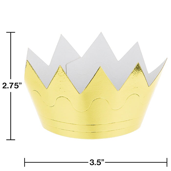 Mini Foil Crown (6/Pkg)