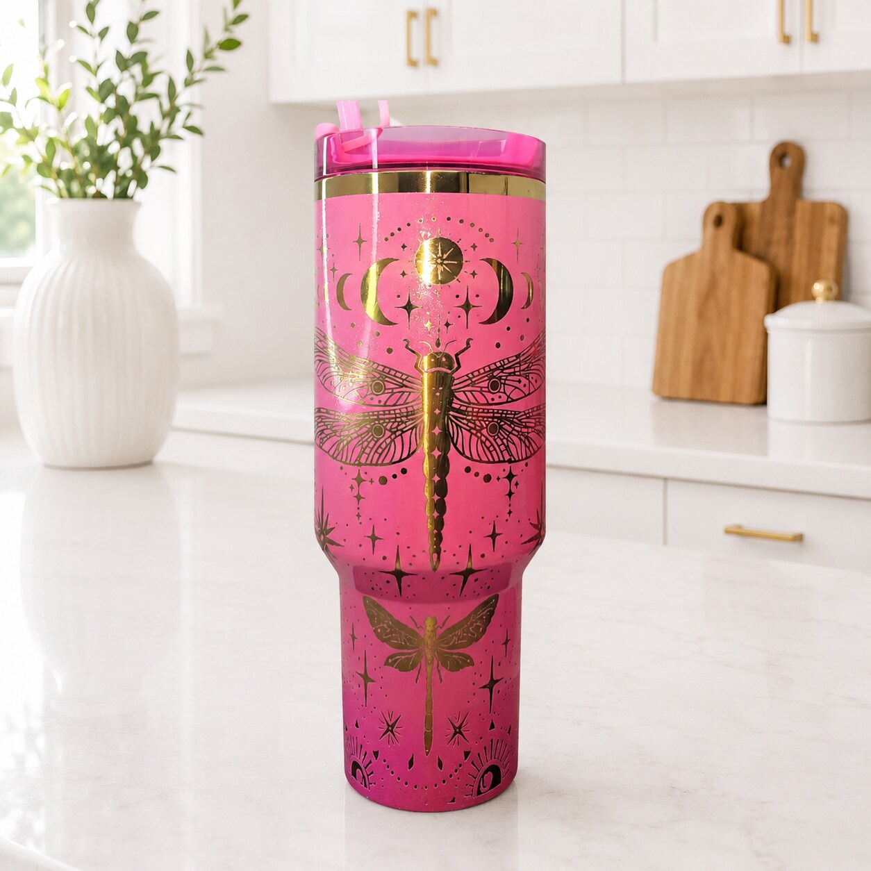 Authentic Stanley Pink Parade 40oz Quencher | Laser Engraved