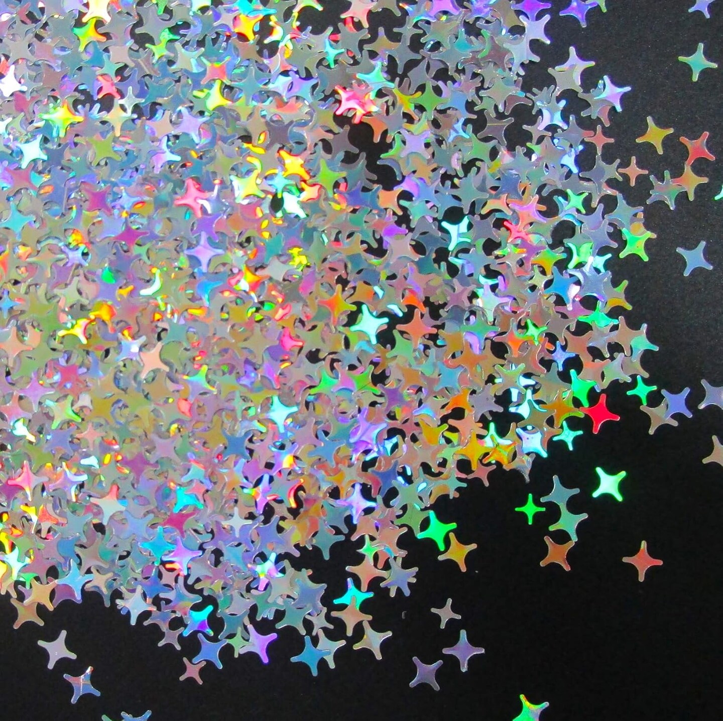 60g Holographic Star Chunky Glitter Flakes Sparkles Iridescent Stars Shapes Nail Sequins Epoxy Resin Accessories Crafts Supplies Makeup Nails Decorations