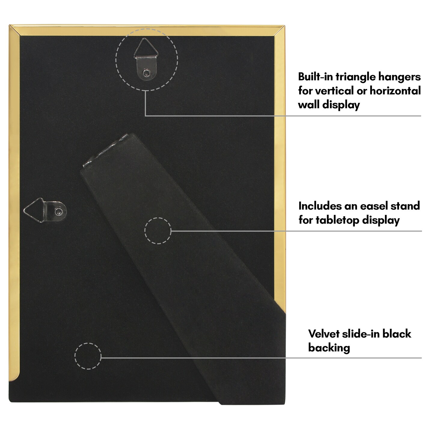 Americanflat Picture Frame with Rope-Style Textured Detailing - Modern Metal Picture Frames with Shatter-Resistant Glass - Elegant Gallery Style Frame for Tabletop or Wall Display