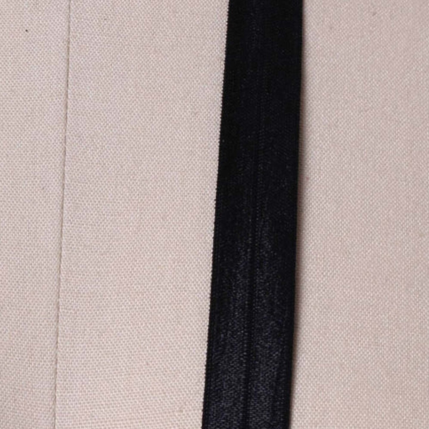 5/8" Shiny Black Fold Over Elastic Trim Soft Bias Stretch 3 Yards