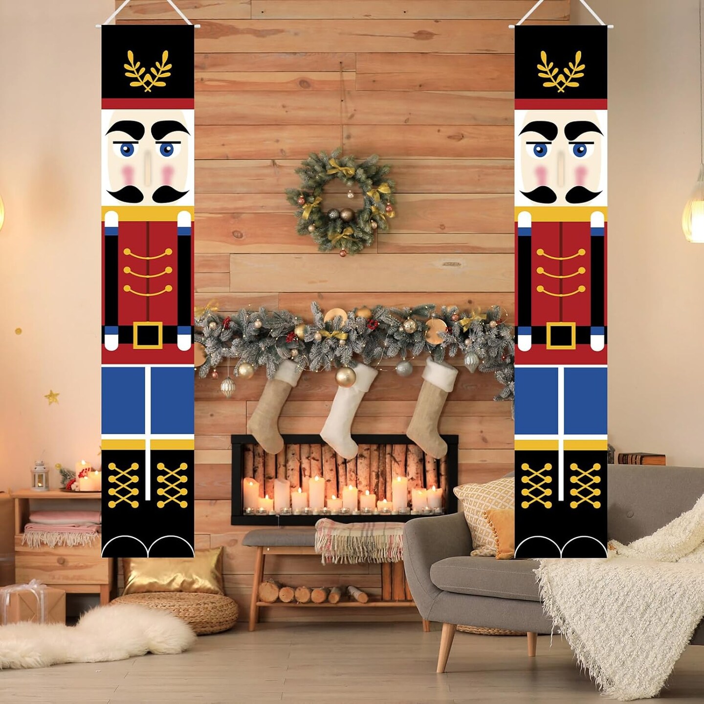 Christmas Nutcracker Soldier Banner Decorations - 70"L x 12"W