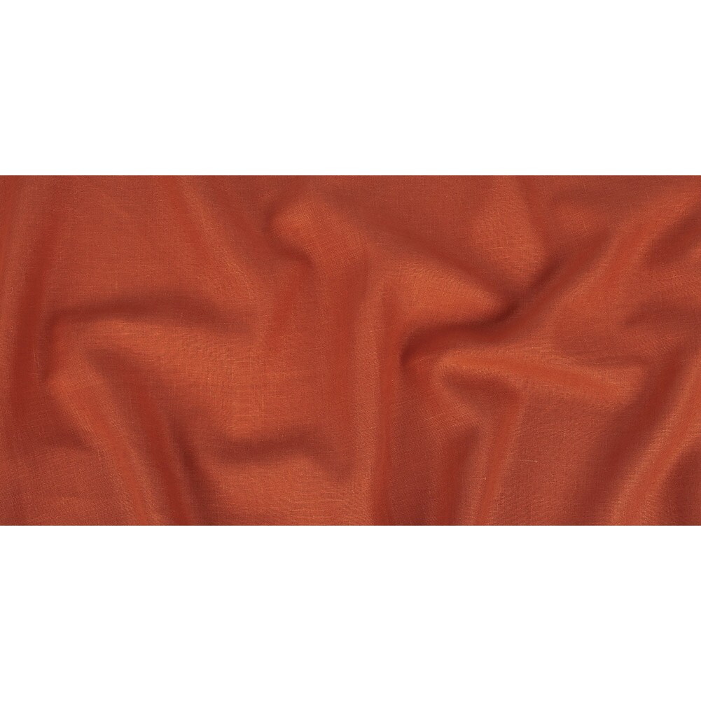 1 Yard Medium Weight Linen Woven Fabric Ginger Solid Soft Breathable Material 57 inch Width
