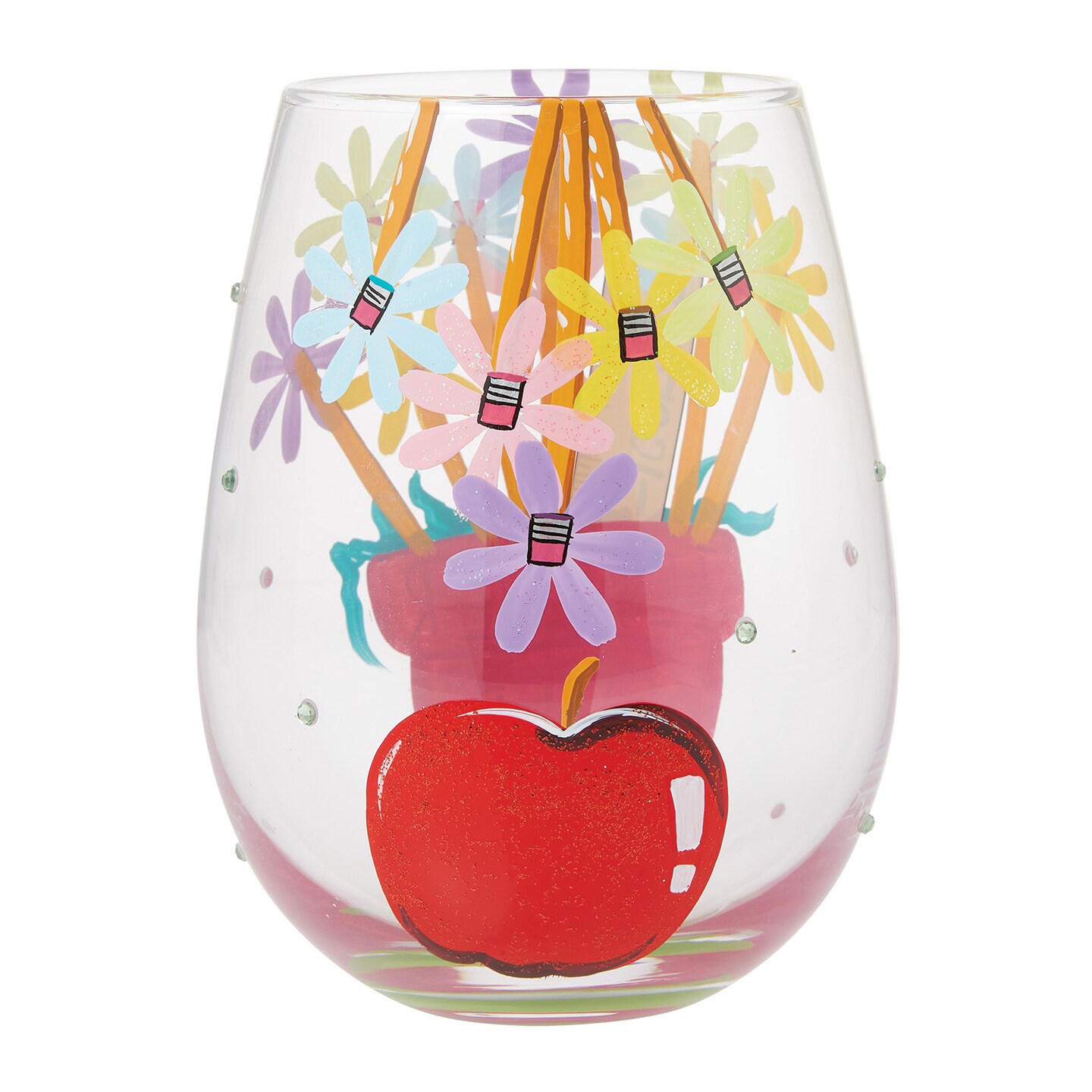 Enesco Lolita Best Teacher Stemless Wine Glass