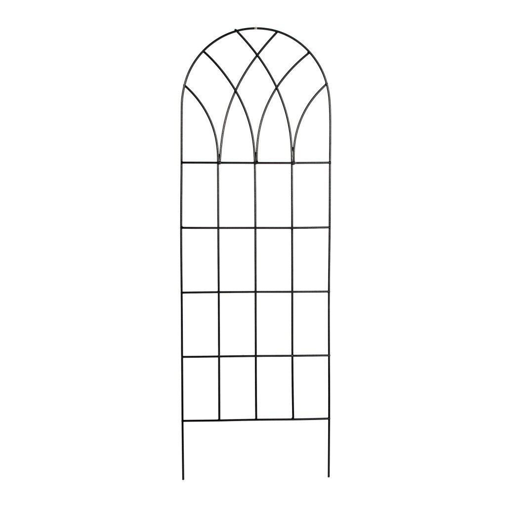 60-Inch Gothic Arch Metal Wall Trellis for Climbing Plants Garden Fence or Patio Decor
