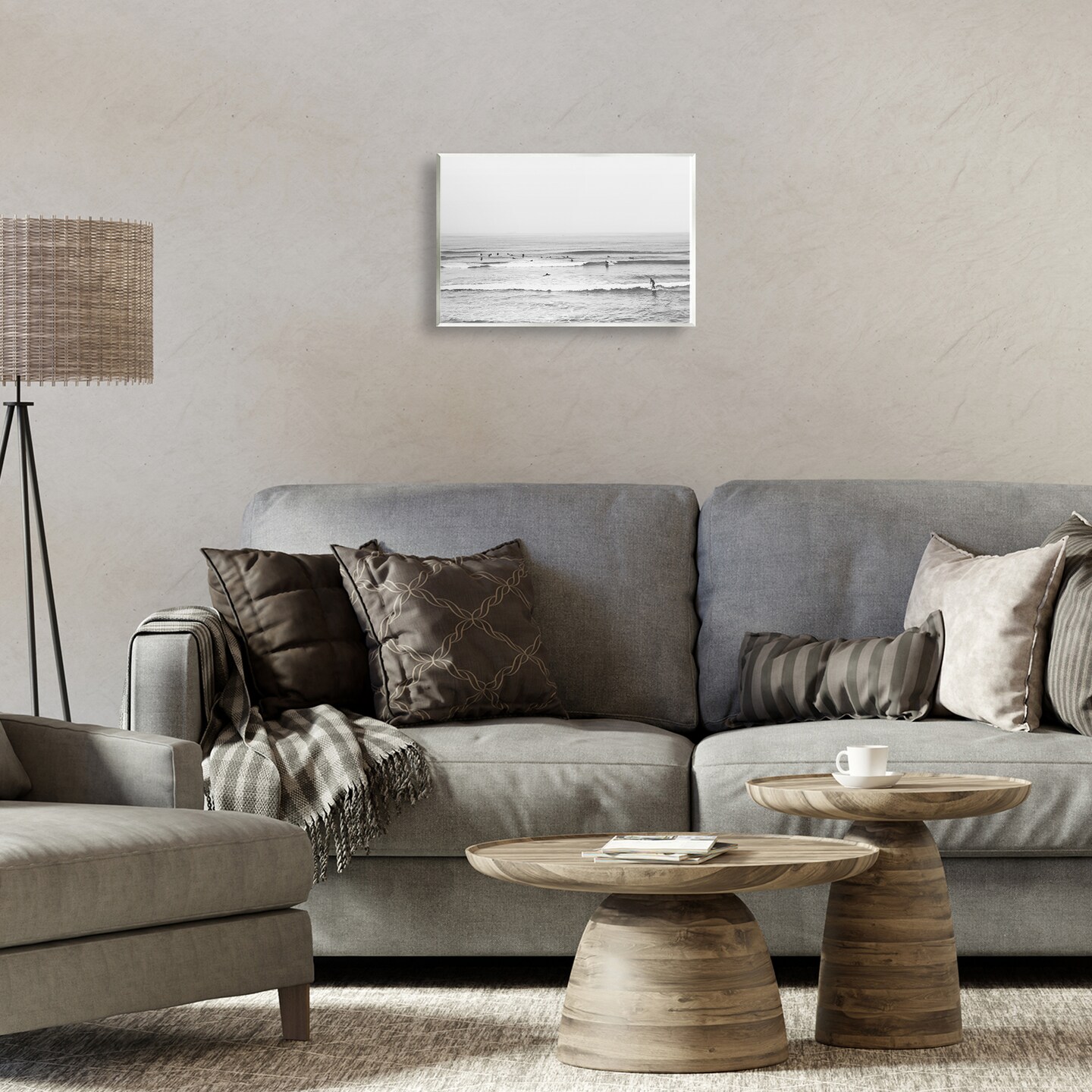 Stupell Industries Surfers Riding Waves Monochrome Wall Plaque Art, design by Sisi and Seb