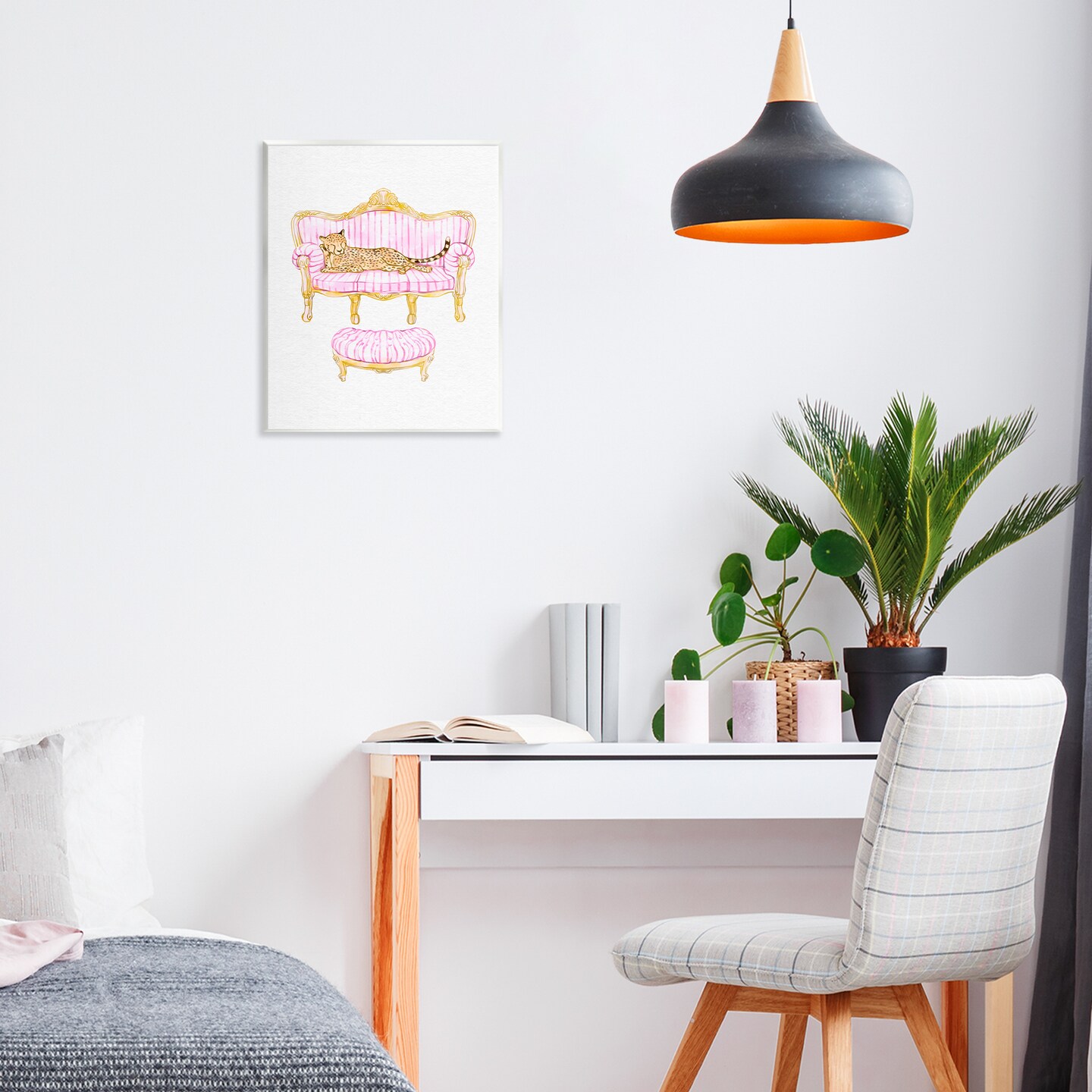 Stupell Industries Cheetah Resting Stylish Furniture Wall Plaque Art, design by Ziwei Li