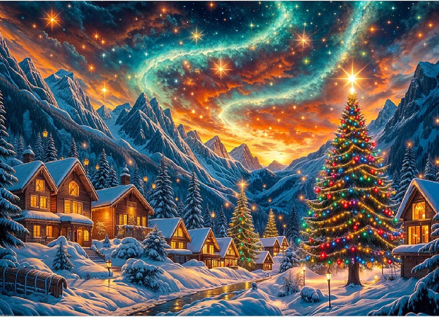 Christmas Starry Sky Diamond Painting Kits - 12 x 16 Inch