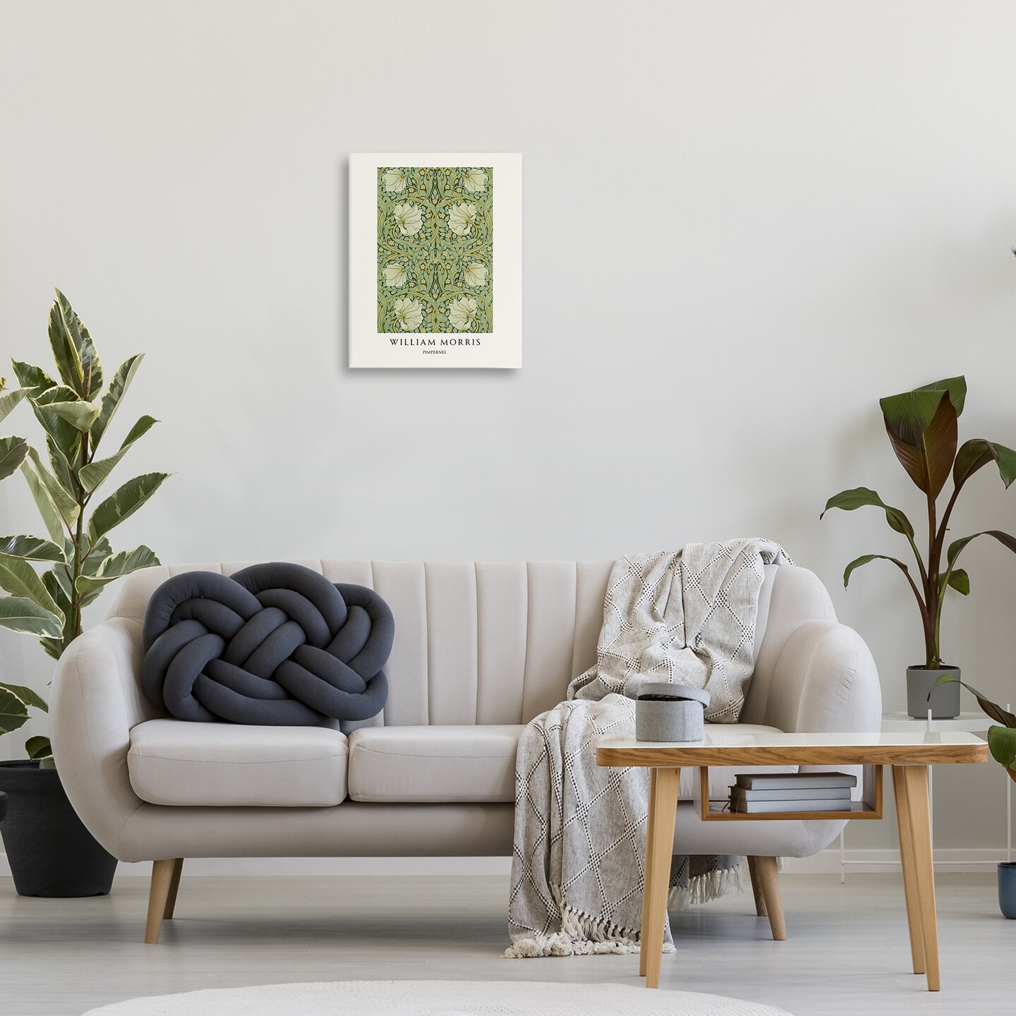 Stupell Industries William Morris Symmetrical Pimpernel Canvas Wall Art, design by Vintage Hustle