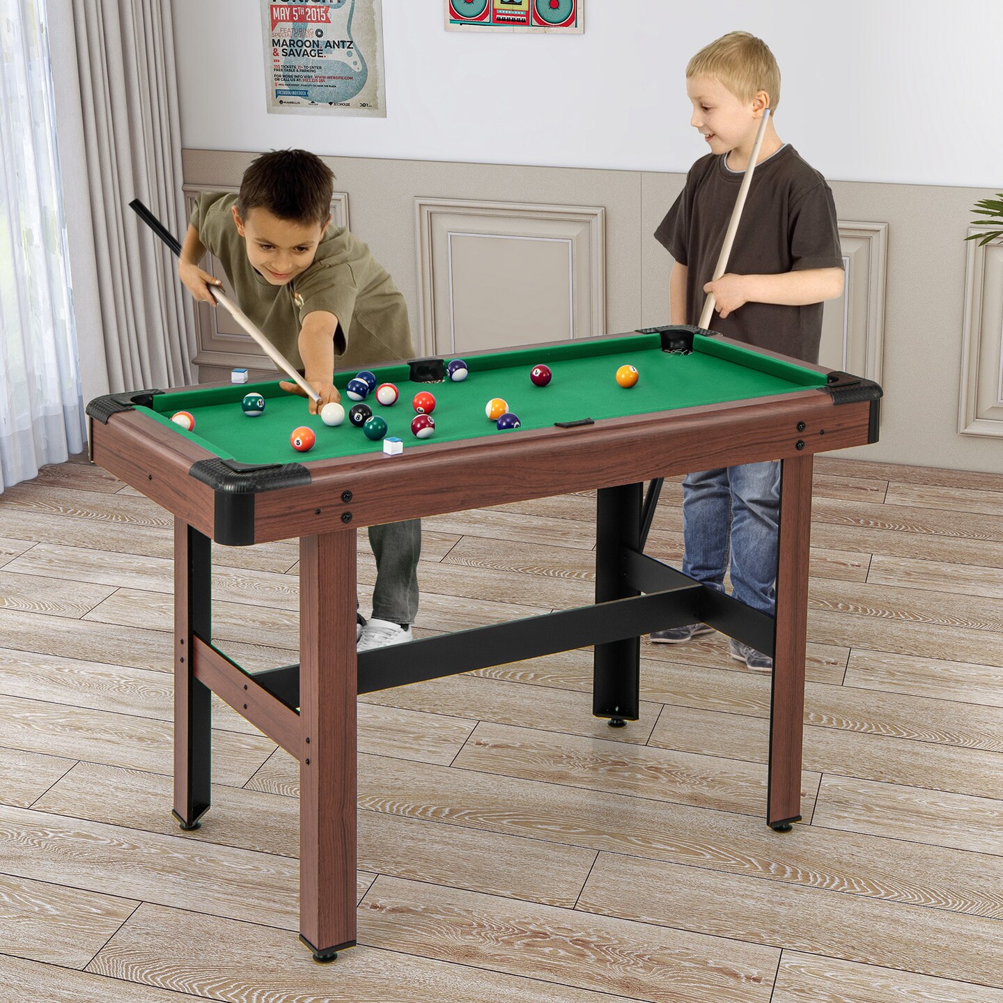 Wooden 48 Inch Pool Table for Kids and Adults with Ball Set | Michaels