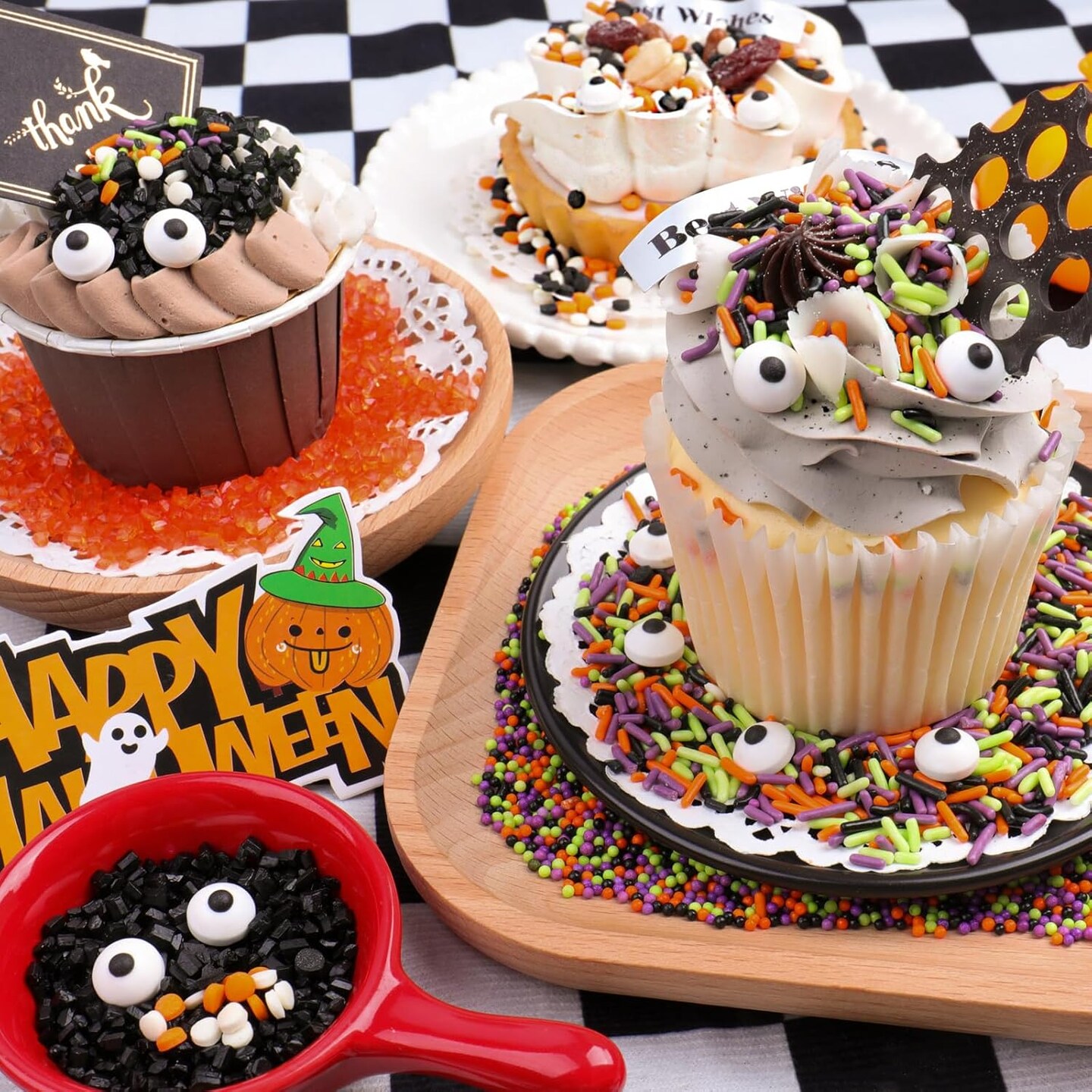 5oZ Fall Eyeball Sprinkles for Cake Decorating (Harvest meets Halloween Color Blend)