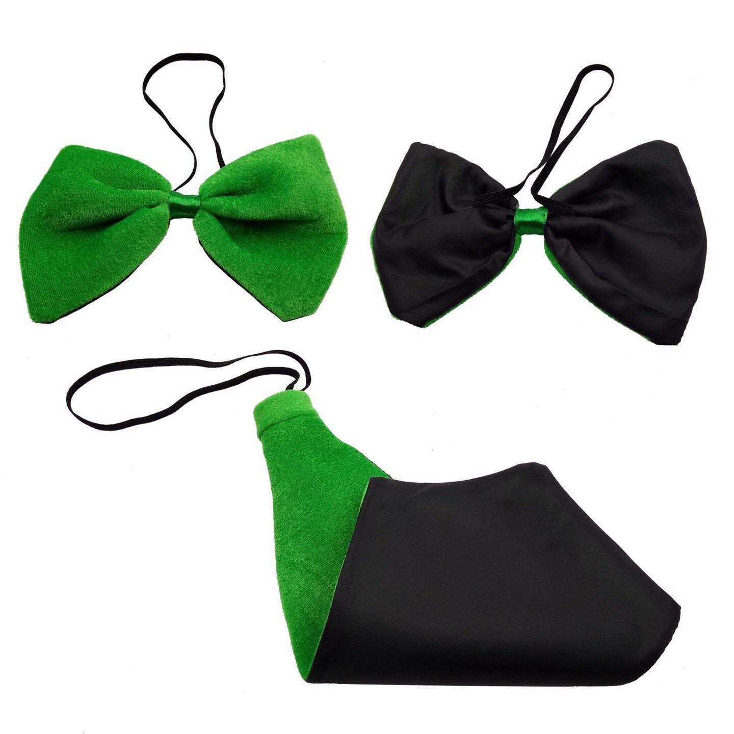St. Patrick's Day Party Costume Suit Hat, Bow, Bow Tie, Beard, Scarf (Hat, Beard, Tie, Bow tie)