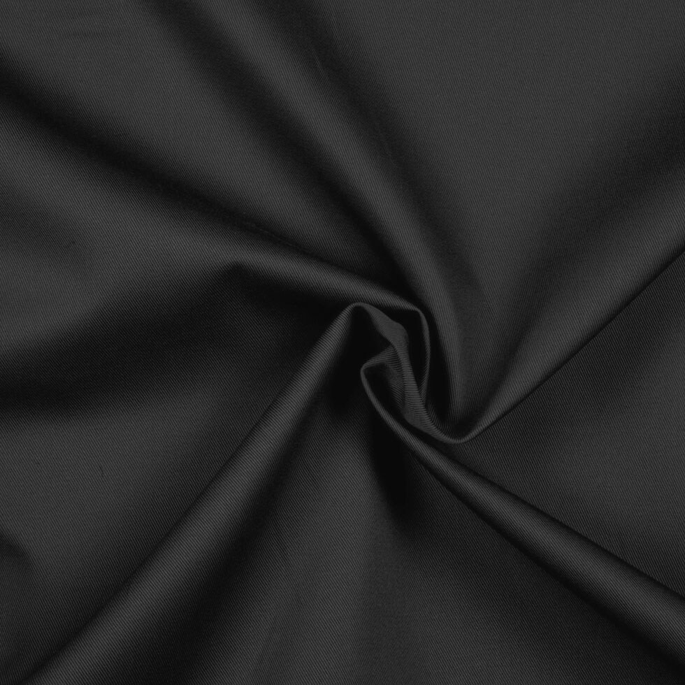 1 Yard Organic Cotton Twill - Charcoal Gray Fabric 59 Inches Width