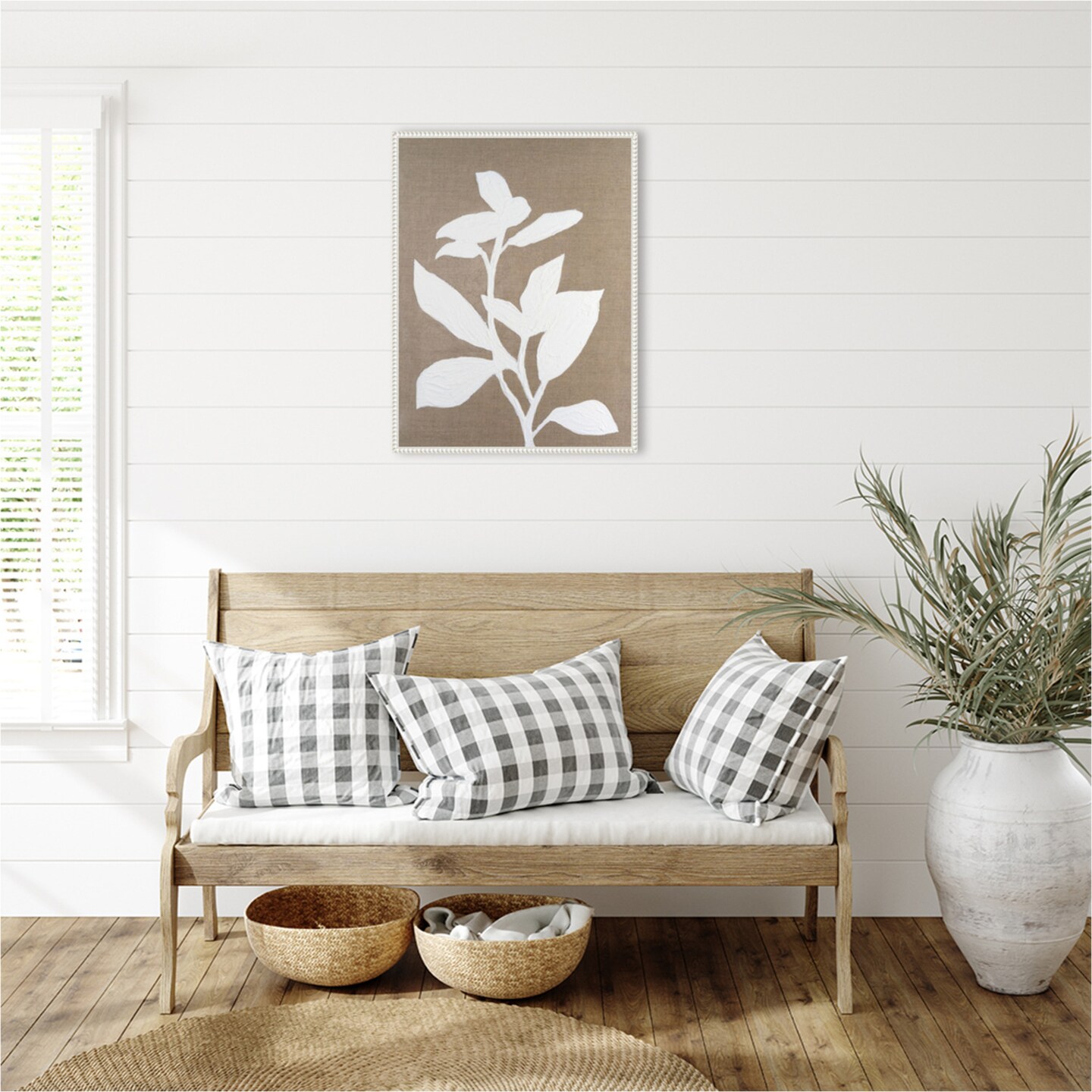 Frosted Linen Floral I by Vanna Lam Framed Canvas Wall Art