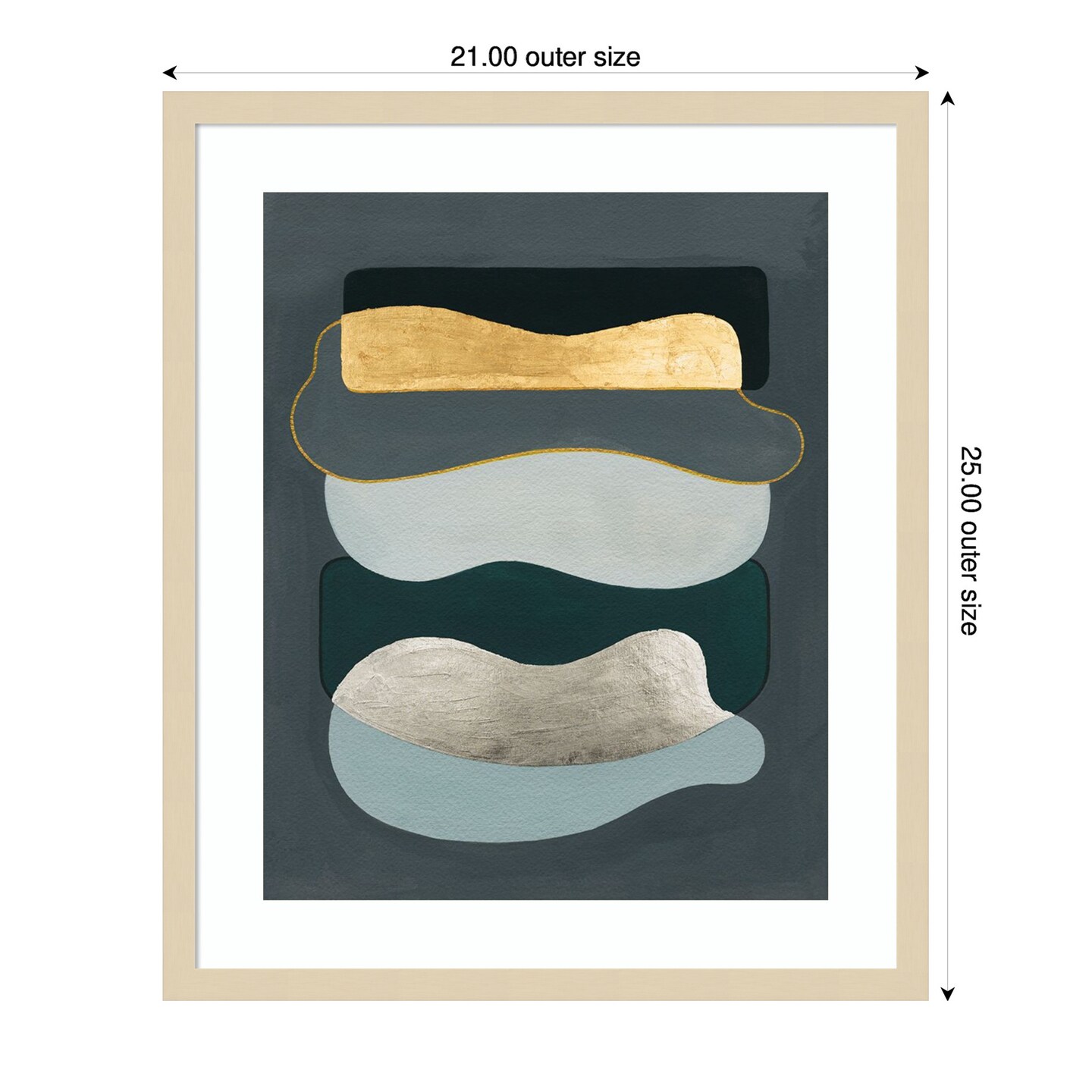 Underwater Coins II by Grace Popp Wood Framed Wall Art Print