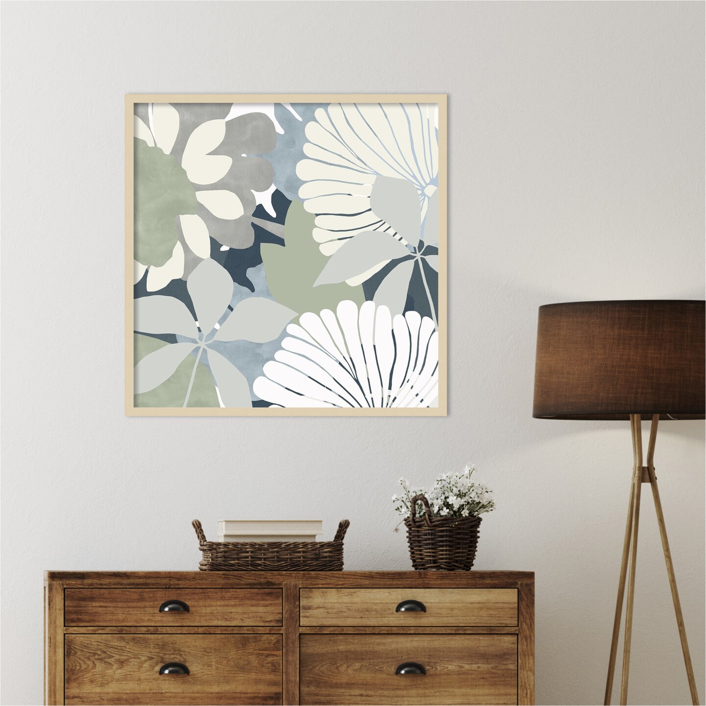 Big Retro Flowers II by Flora Kouta Wood Framed Wall Art Print