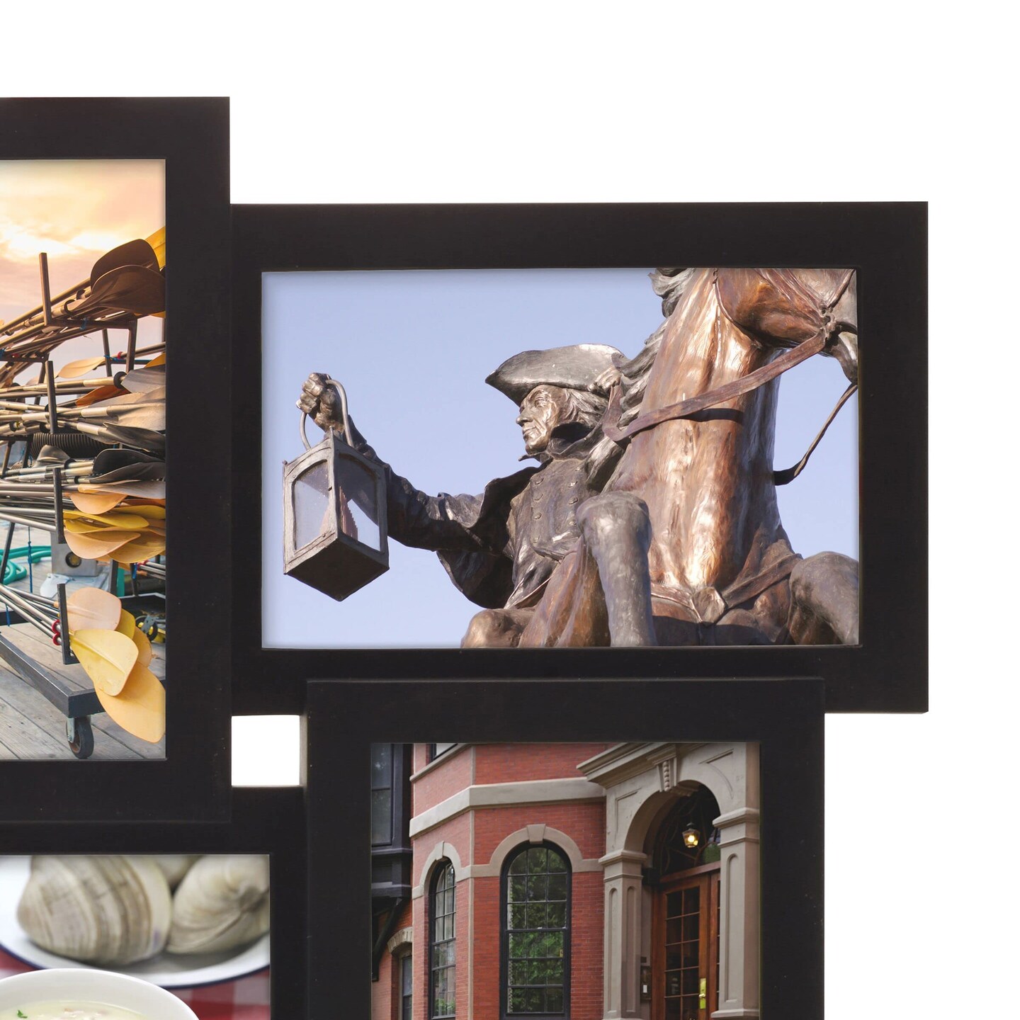 12 Opening Collage Frame, Displays 4x6 and Six 6x4 Inch Photos, Black