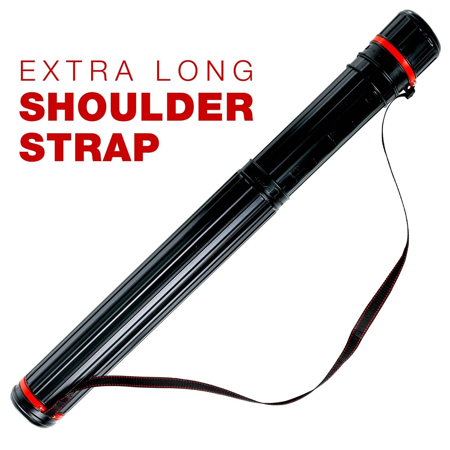 Poster Tube - Telescoping Adjustable 25&#x22; to 42&#x22; - Durable 3-1/4&#x22; Diameter Storage Tube - Art Poster Carrier Holder &#x26; Blueprint Storage Drafting Tube Travel &#x26; Protection