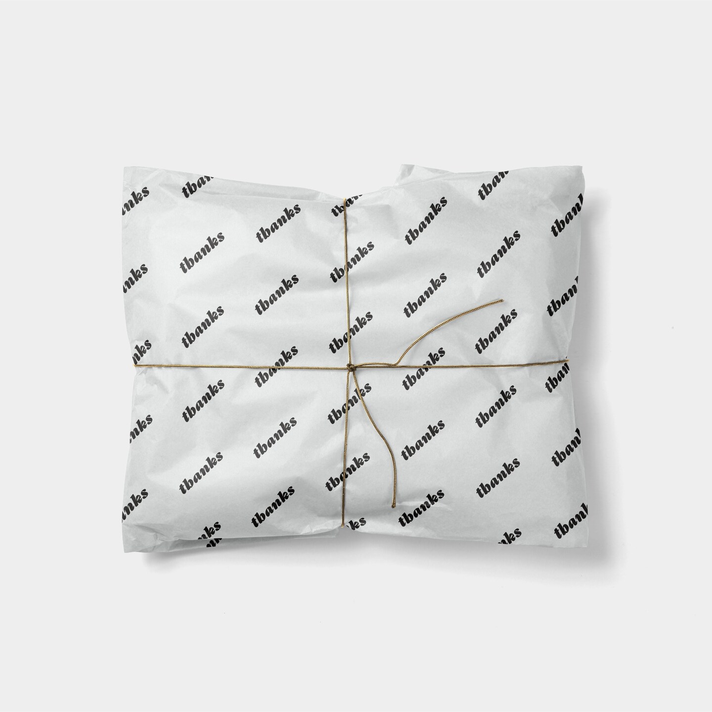 &#x22;Thanks&#x22; Custom Script Gift Wrap
