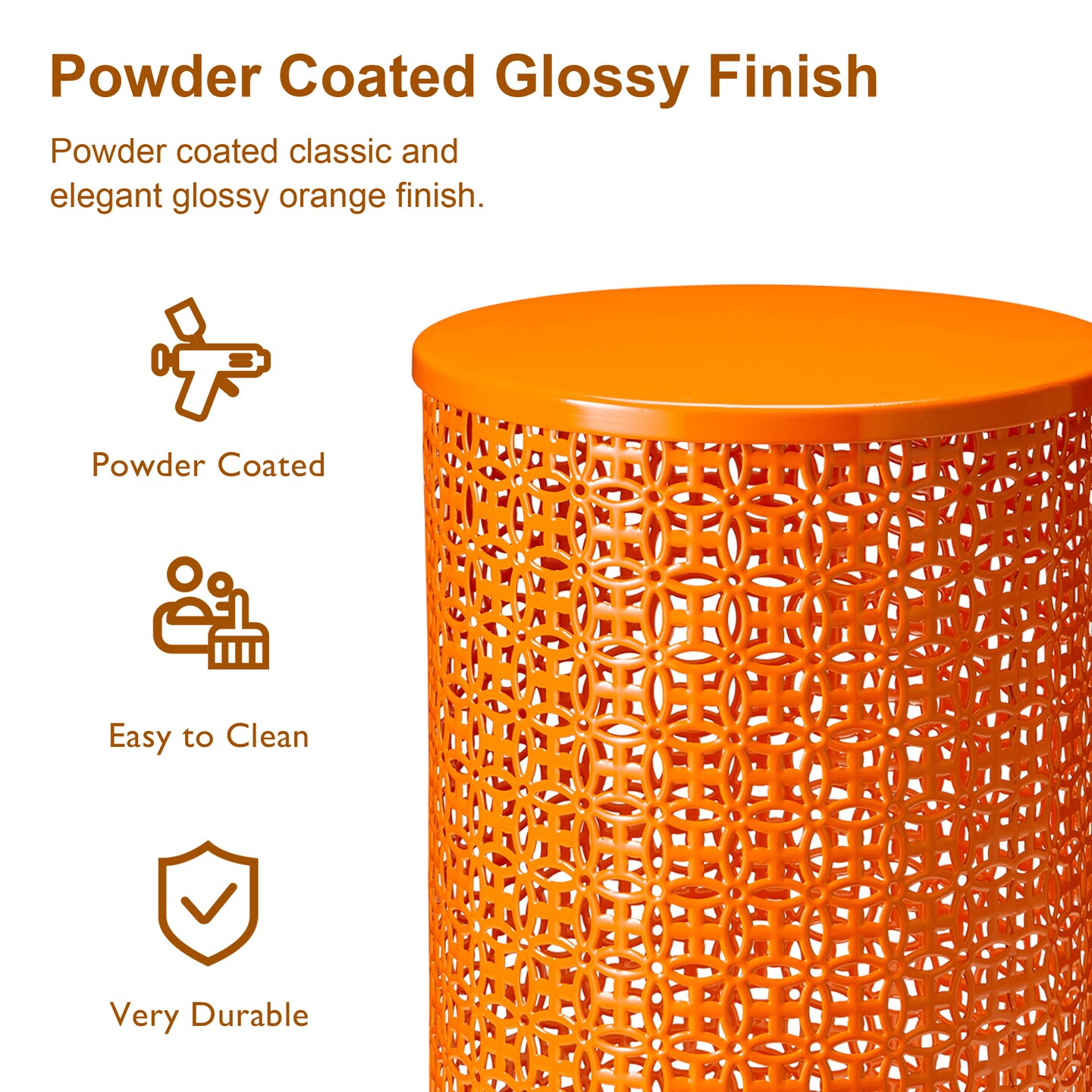 Set of 2 Multi-functional Metal garden Stool or Planter Stand or Accent Table or Side Table