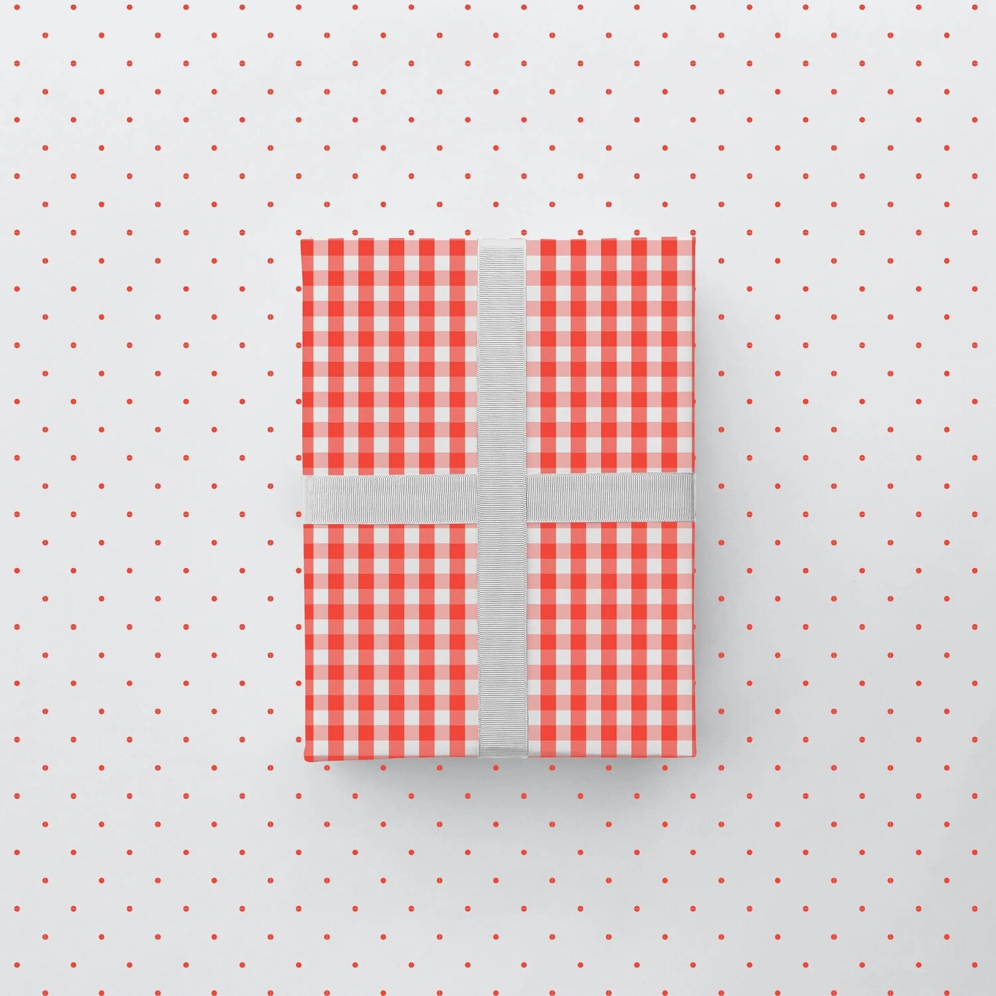 Vintage Red Gingham Gift Wrap