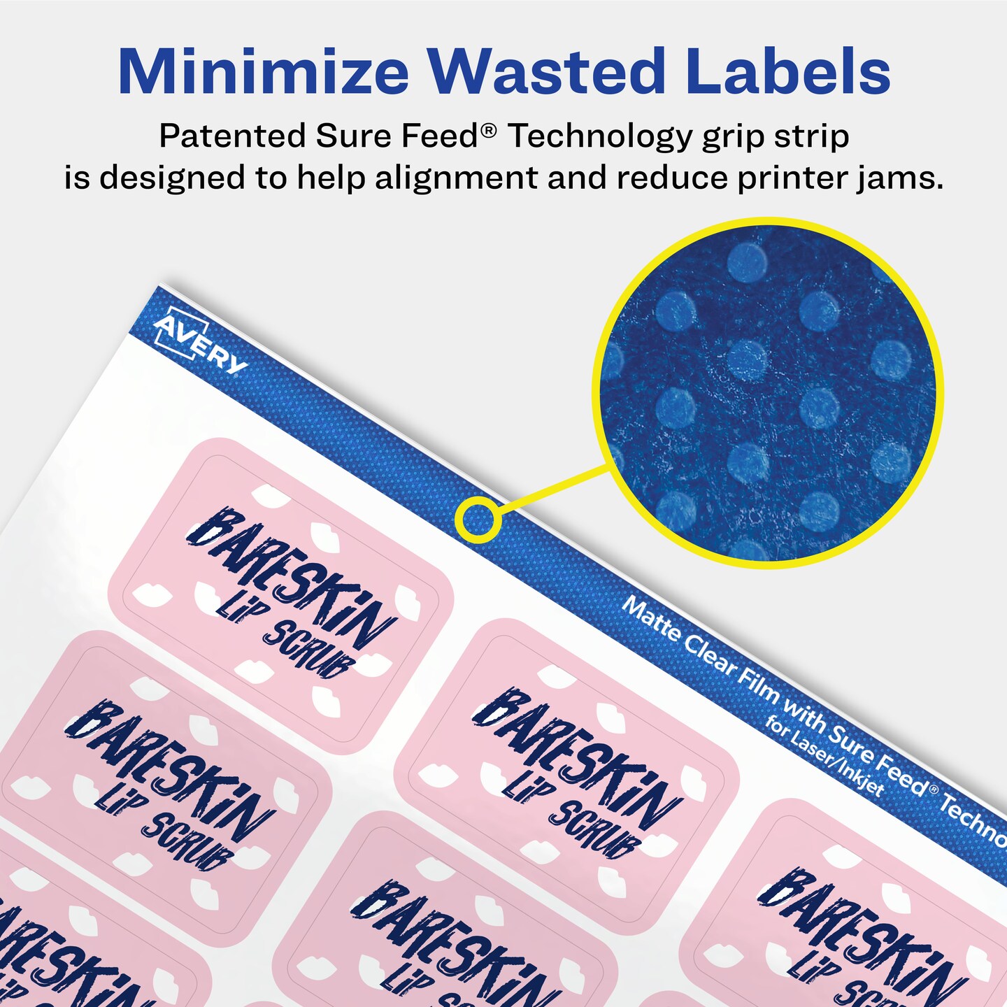 Avery Matte Clear Labels,  1&#x22; x 1-1/2&#x22; Rectangle