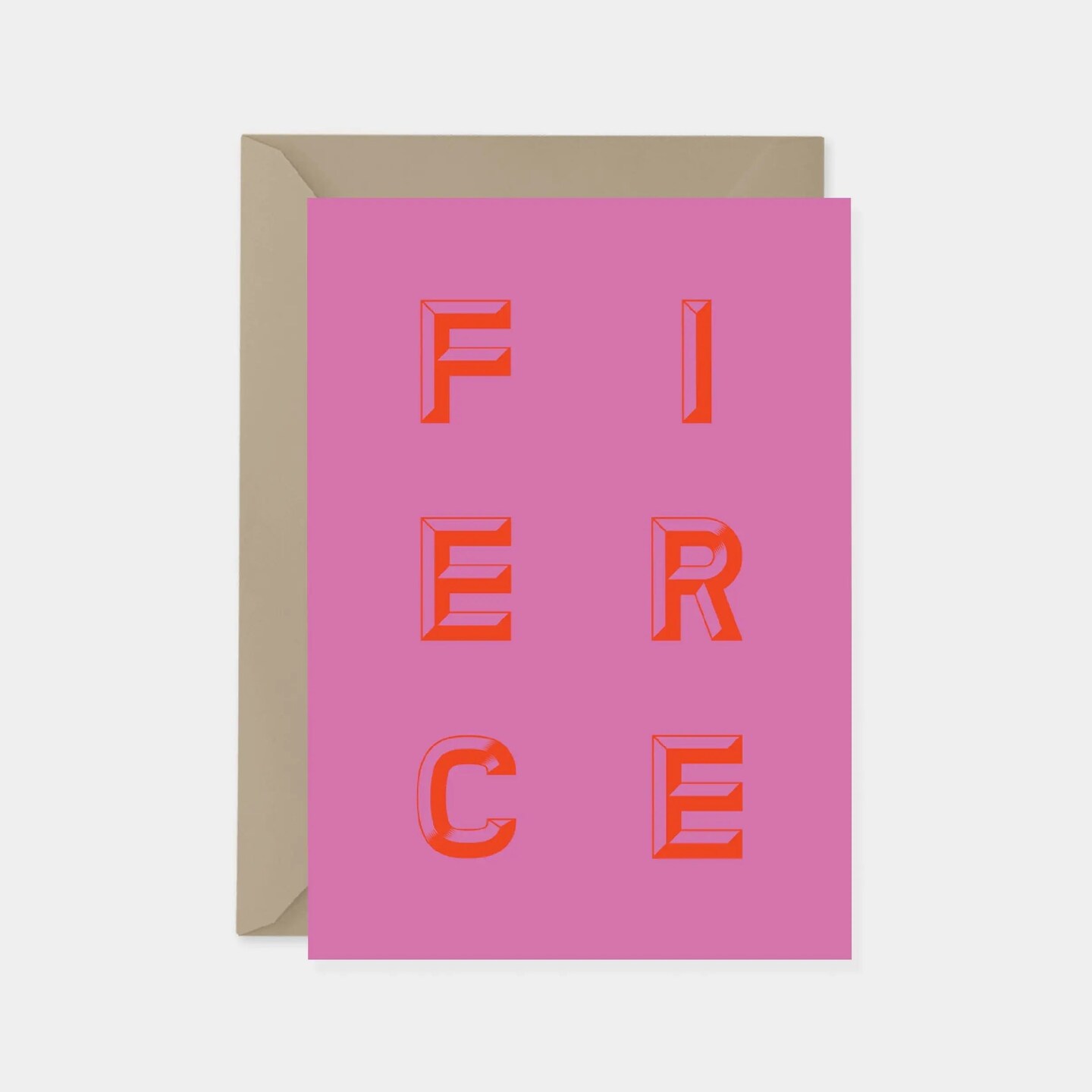Fierce Typography Card, Congratulations