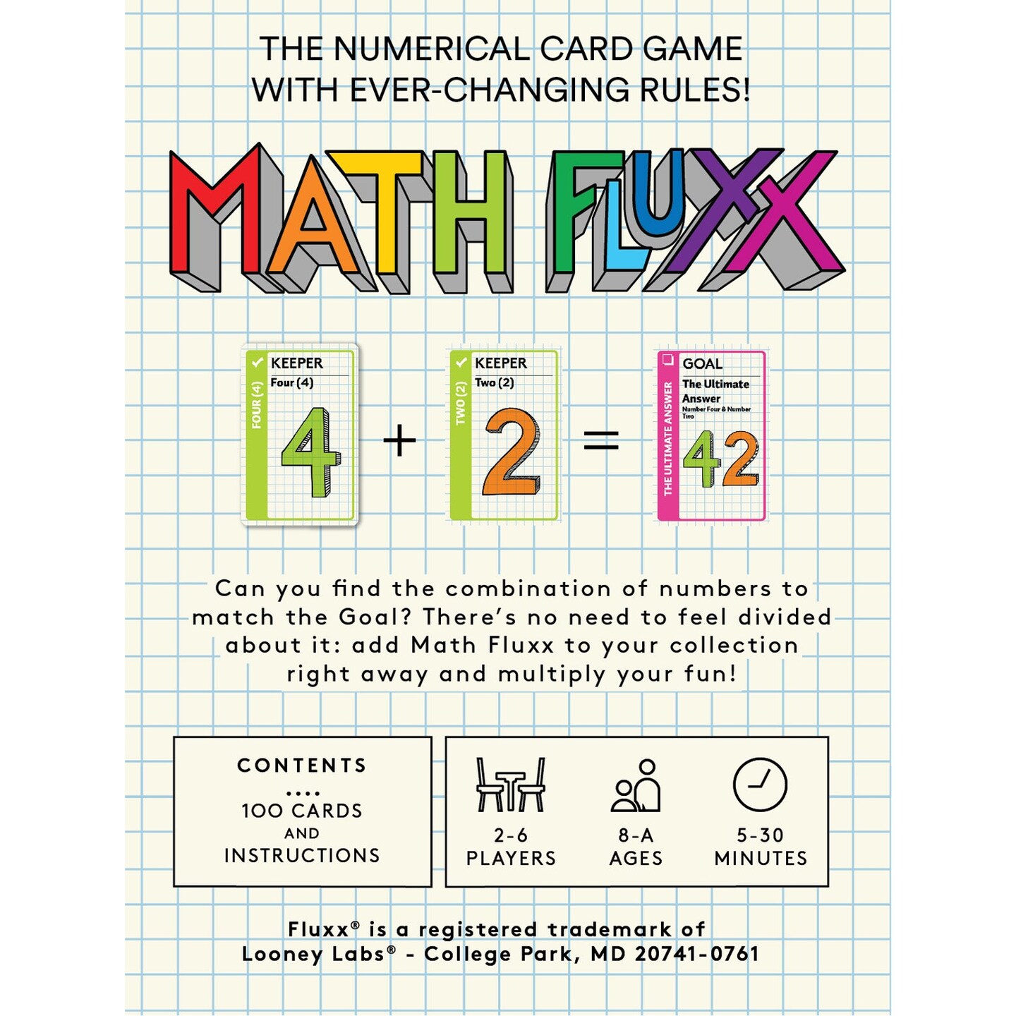 Math Fluxx&#xAE; Card Game