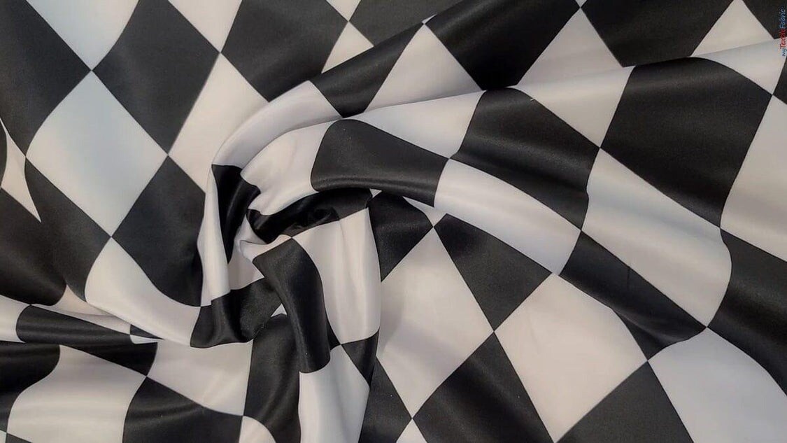 Harlequin Satin Print Dull Satin Print 58/60&#x22; Wide Diamond Rhombus Print