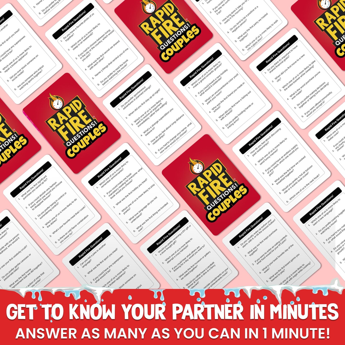 Rapid Fire Conversation Cards Game for Couples I 95 Cards