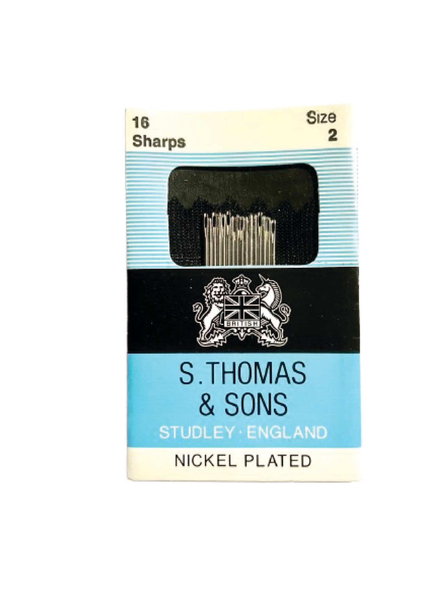Hand Sewing Needles -- Sharps --- Size 2 --- by S. Thomas & Sons®