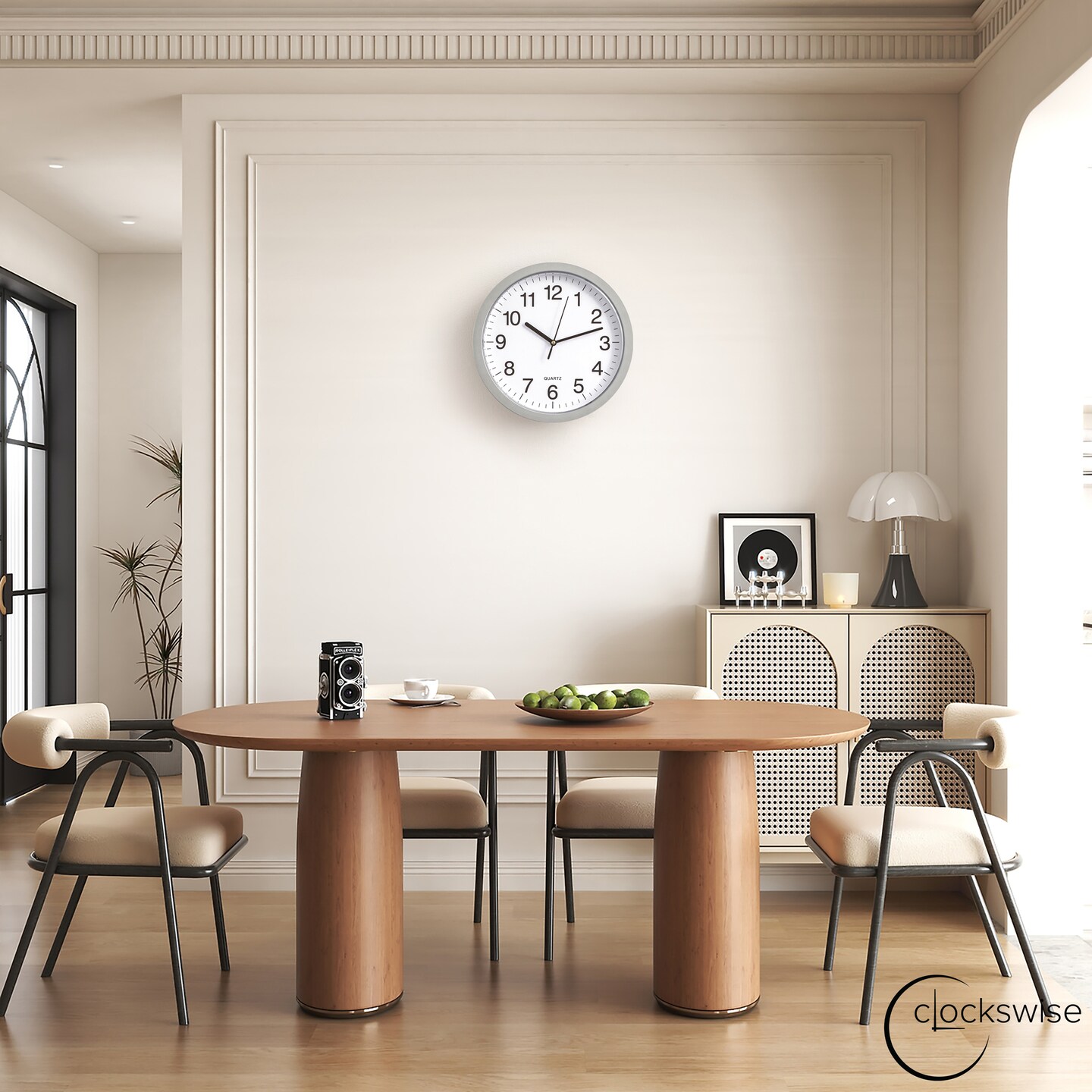 Wall Mounted Plastic Clock with Hidden Storage Door - Secret Interior Compartment, Hidden Safe for Storing Valuables