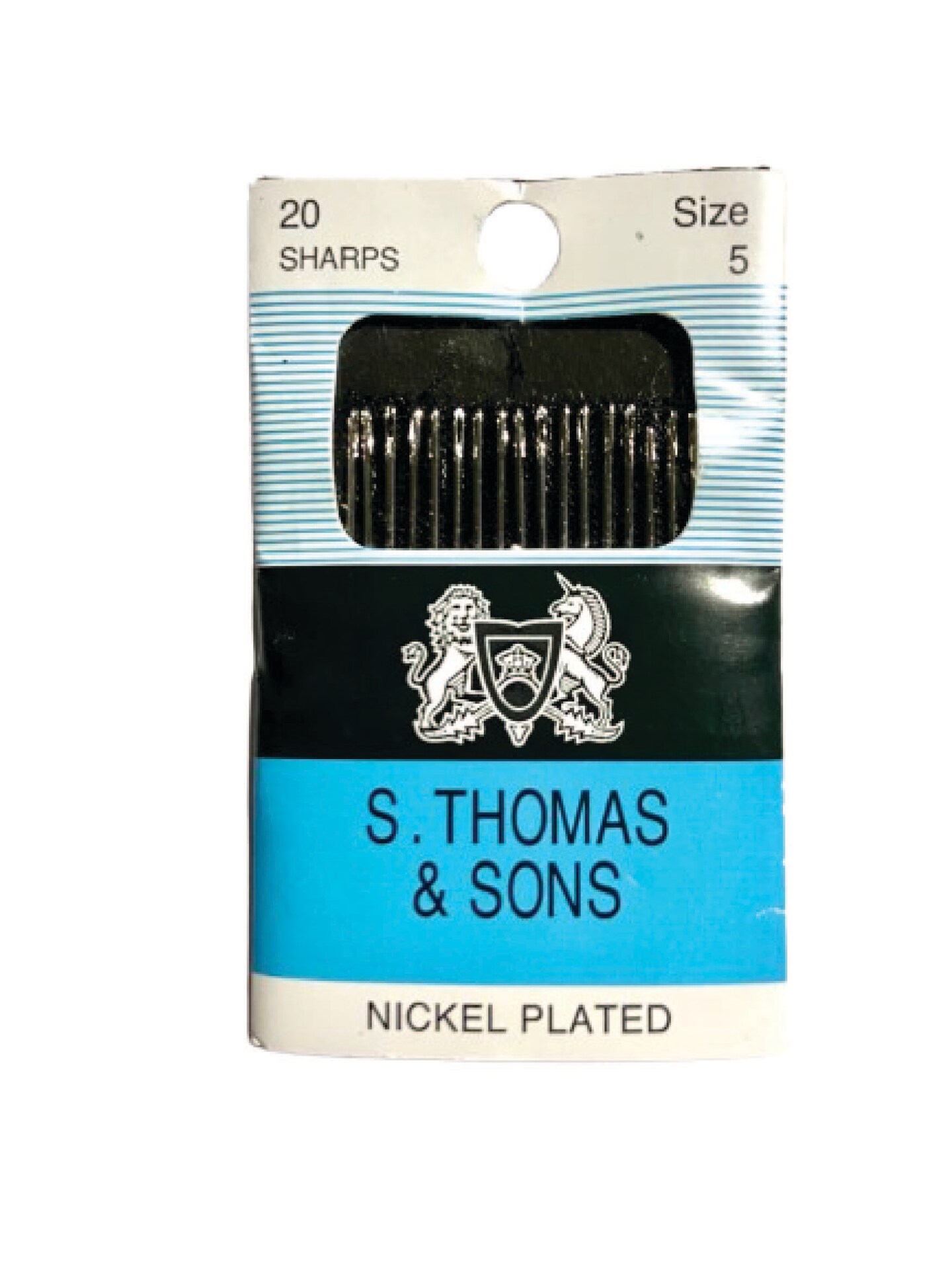 Hand Sewing Needles -- Sharps --- Size 5 --- by S. Thomas &#x26; Sons&#xAE;