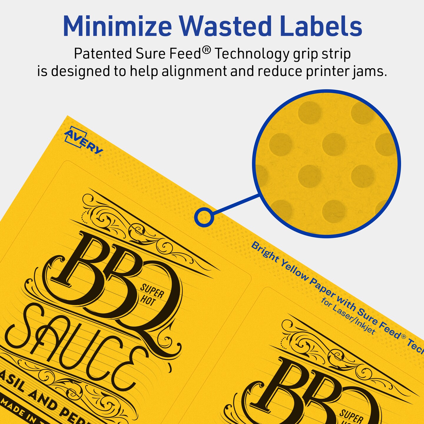 Avery Bright Yellow Paper Labels, 4.75&#x22; x 3.75&#x22; Rectangle