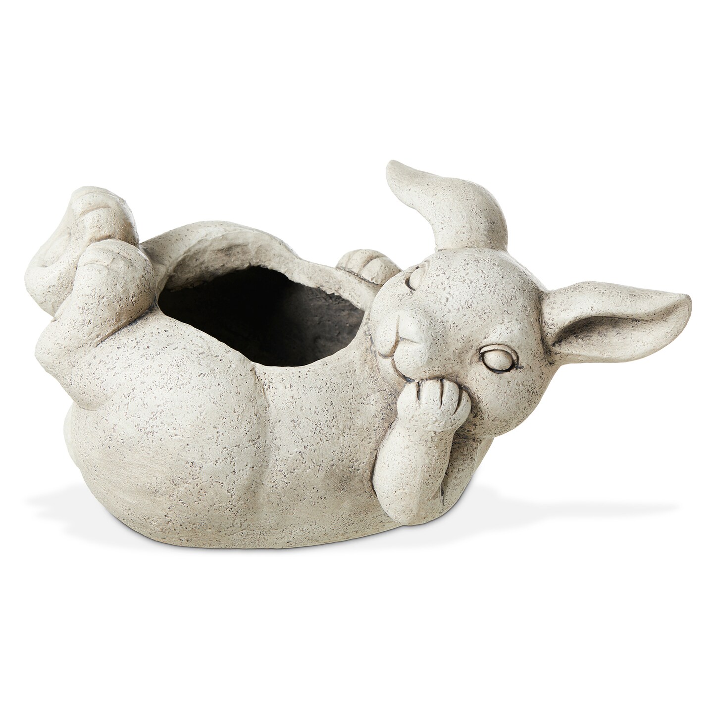 14.25&#x22;L MGO Rabbit Statue Planter