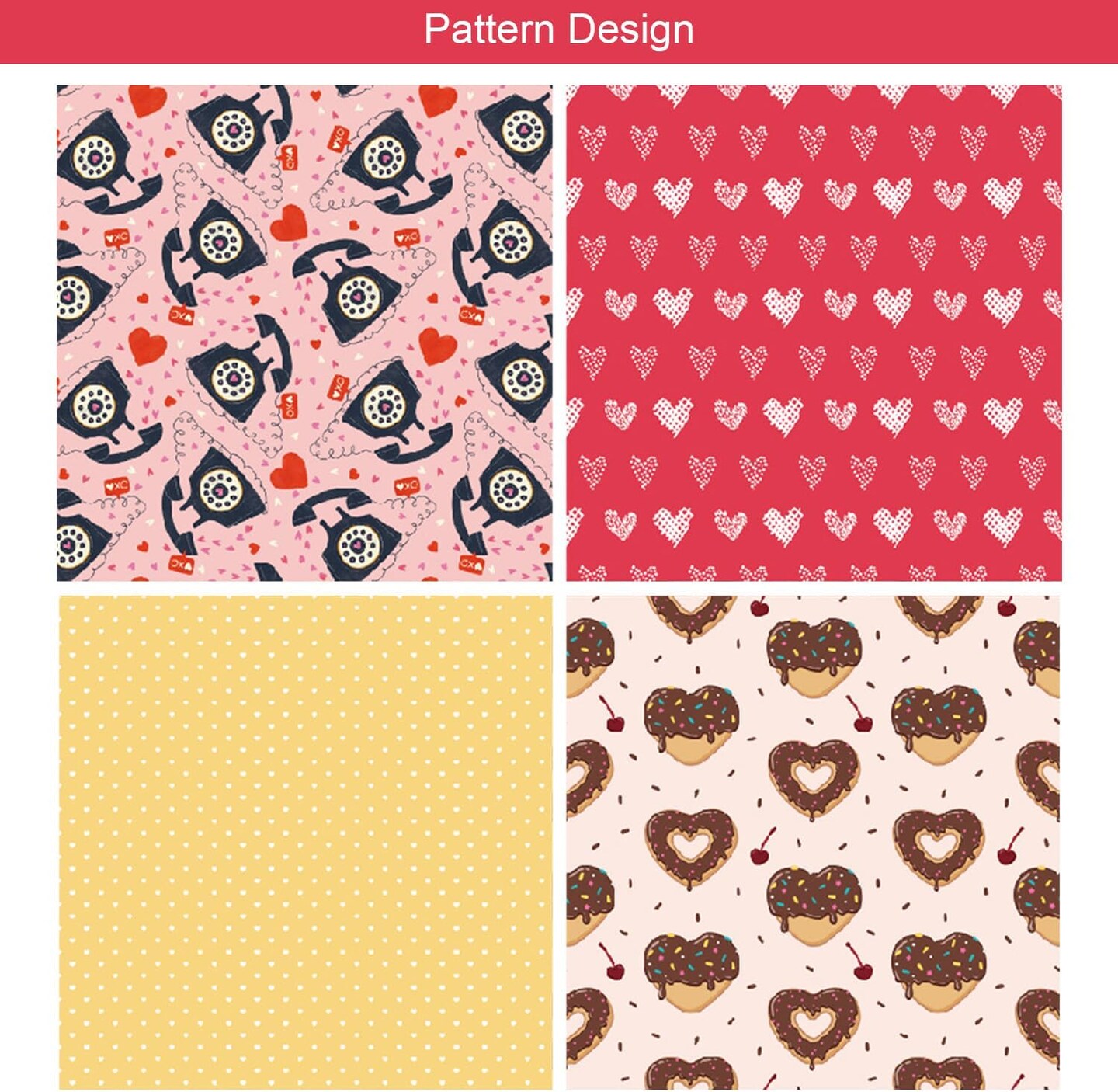 48 Sheets Valentine&#x27;s Day Pattern Paper Set, 6&#x22; x 6&#x22;