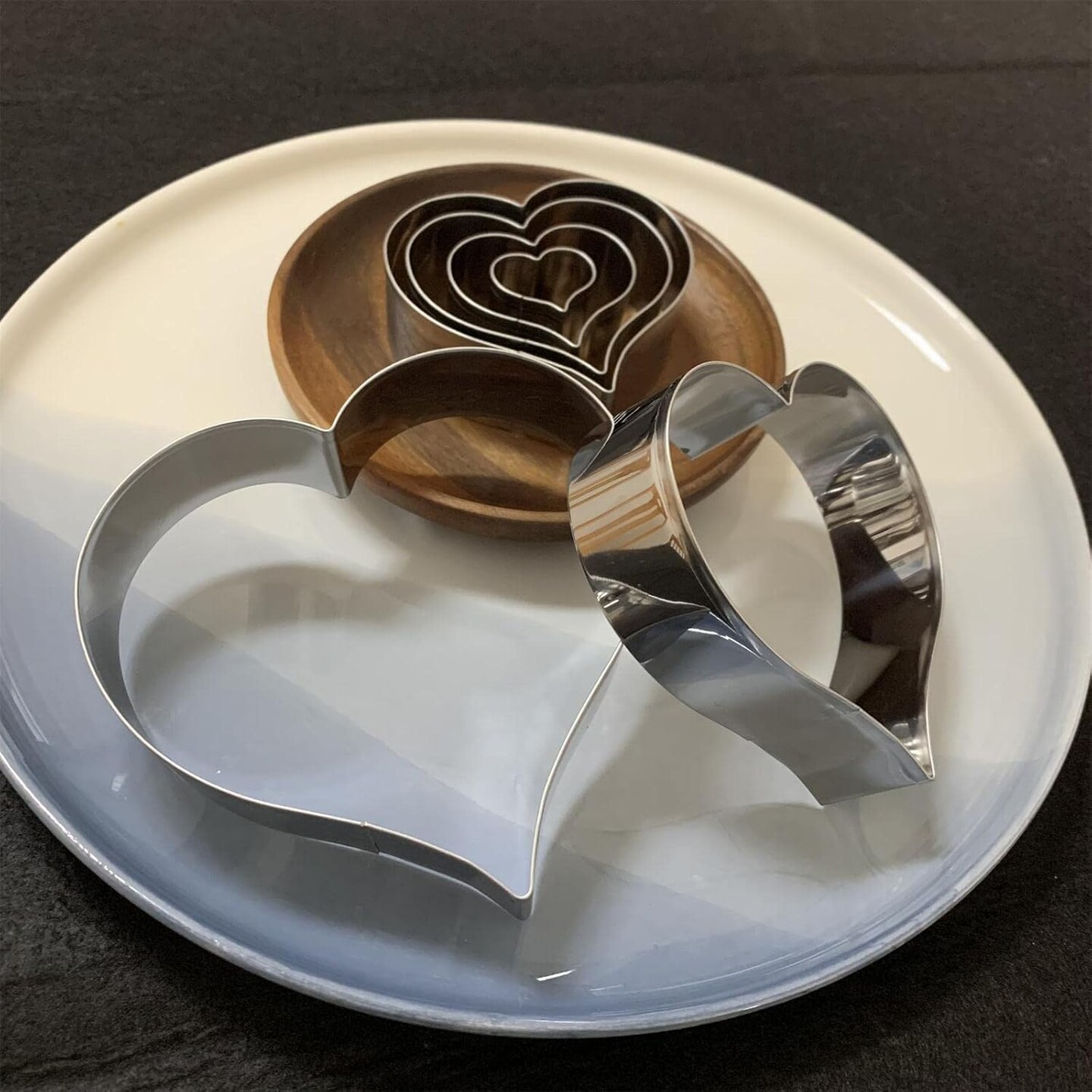 Heart Cookie Cutter Set 6 Pieces Fondant Biscuit Cutters Valentines Day
