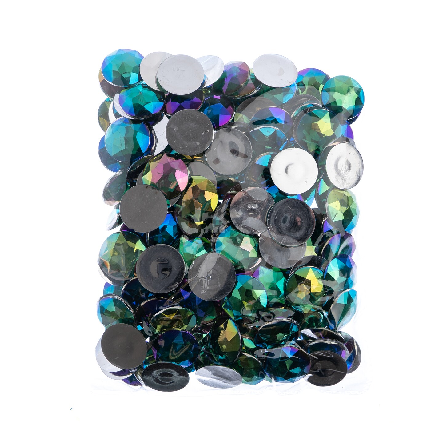 John Bead 20mm Round Acrylic Flat Back Rhinestones, 200pcs