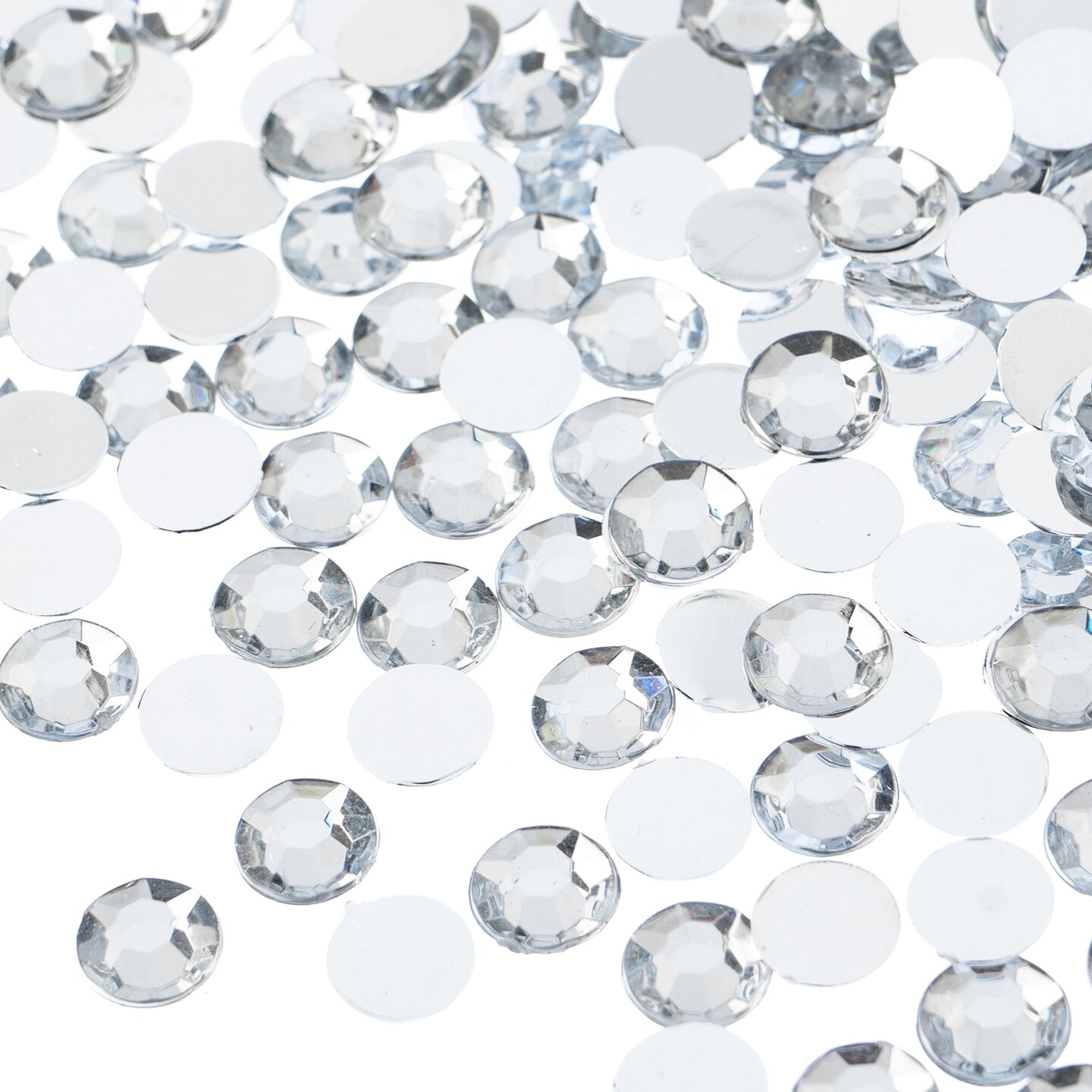 John Bead 8mm (SS39) Round Acrylic Flat Back Rhinestones, 1000pcs