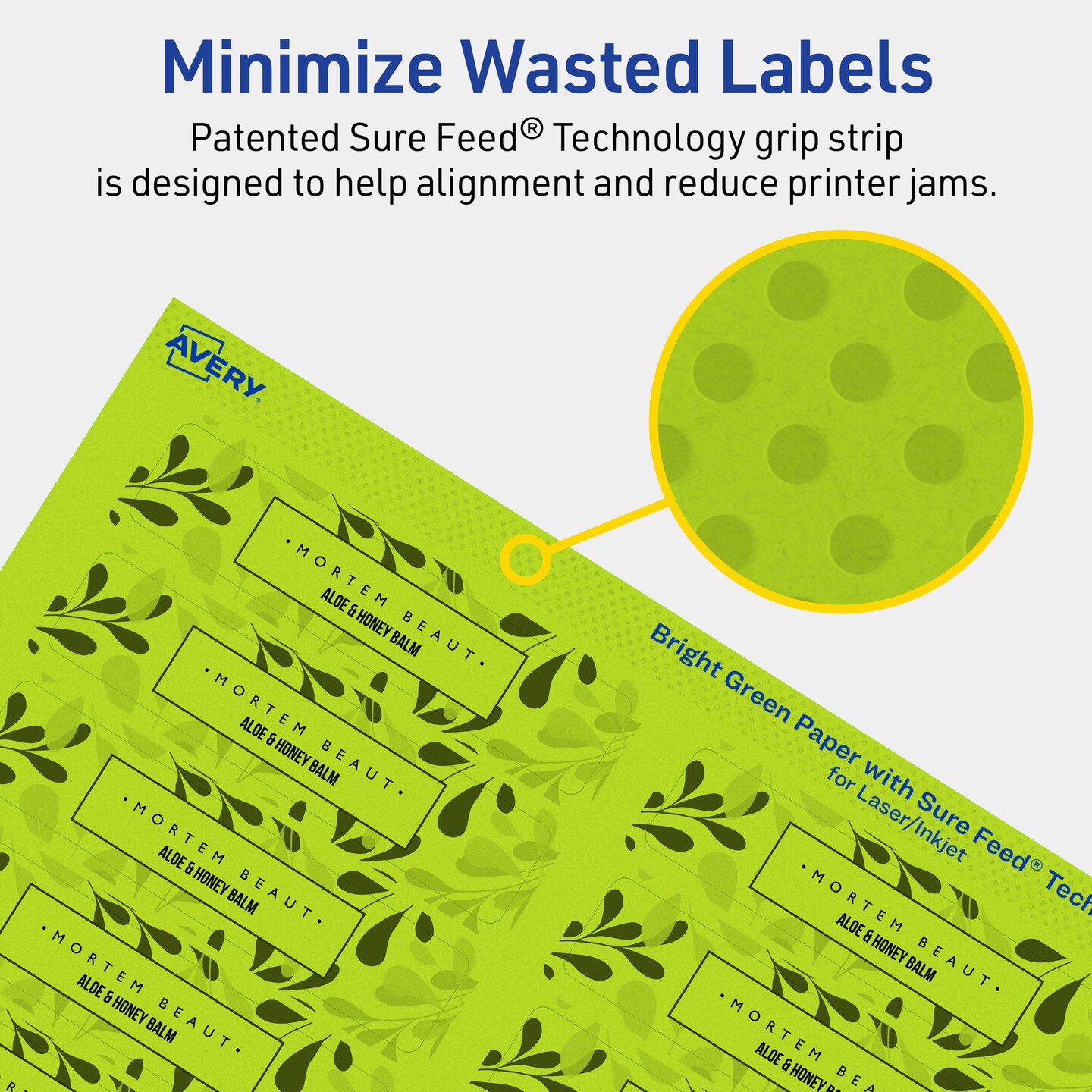 Avery Bright Green Paper Labels, 0.75&#x22; x 3.5&#x22; Rectangle