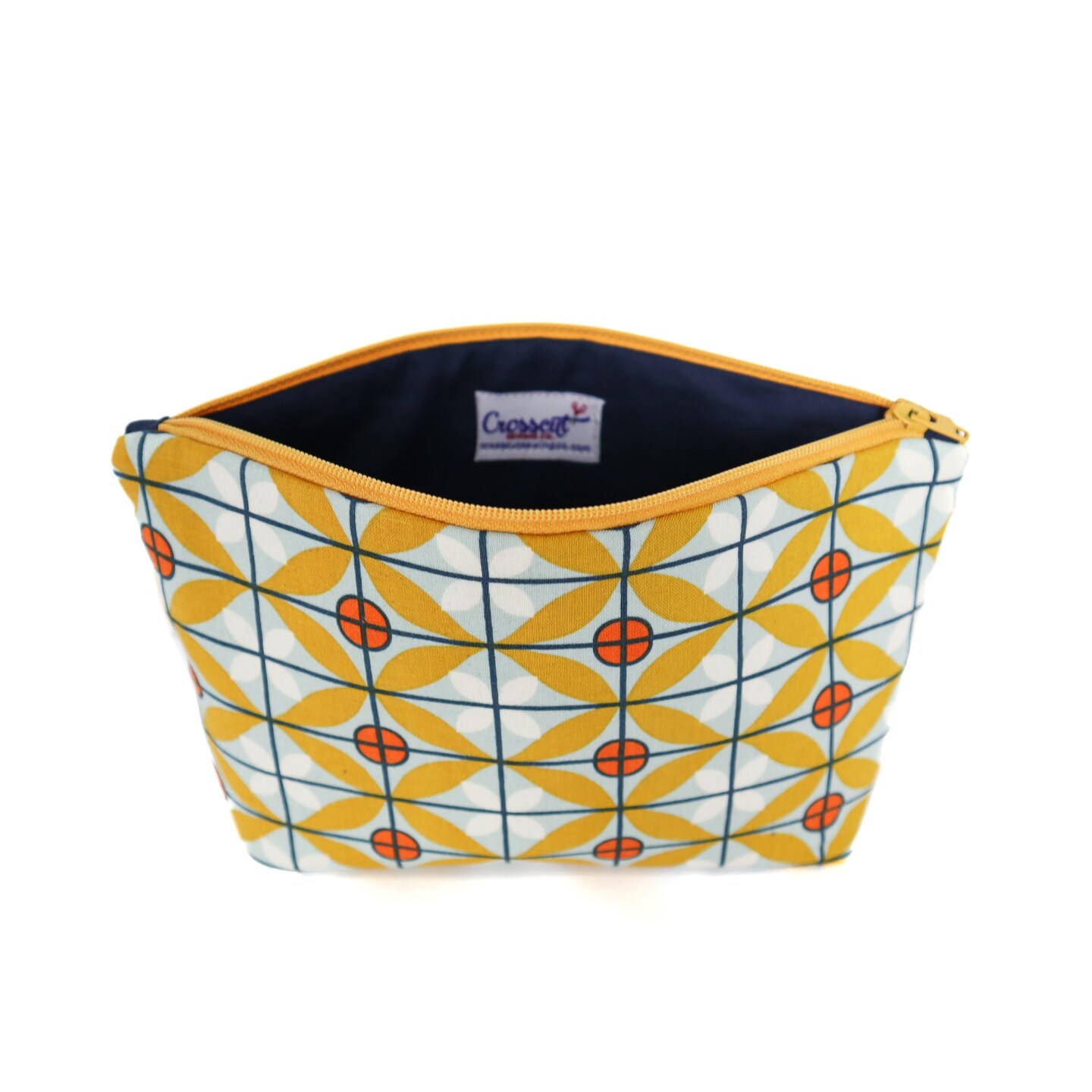 Crosscut Sewing Co.® Zipper Pouch Sewing Project Kit for Beginners with Fabric, Instructions and Video