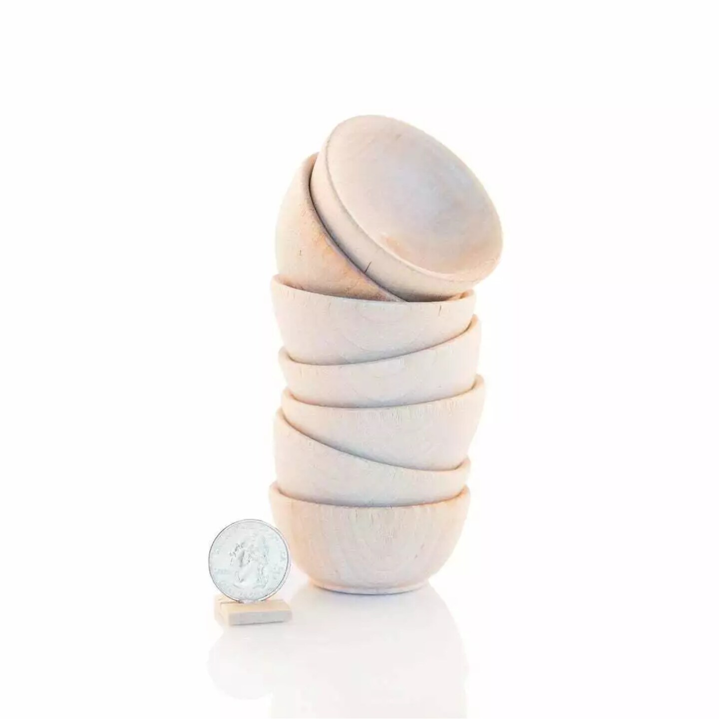 Kitcheniva 10 Pcs Unfinshed Wooden Bowls Kitchen Kids Wooden Toys Craft