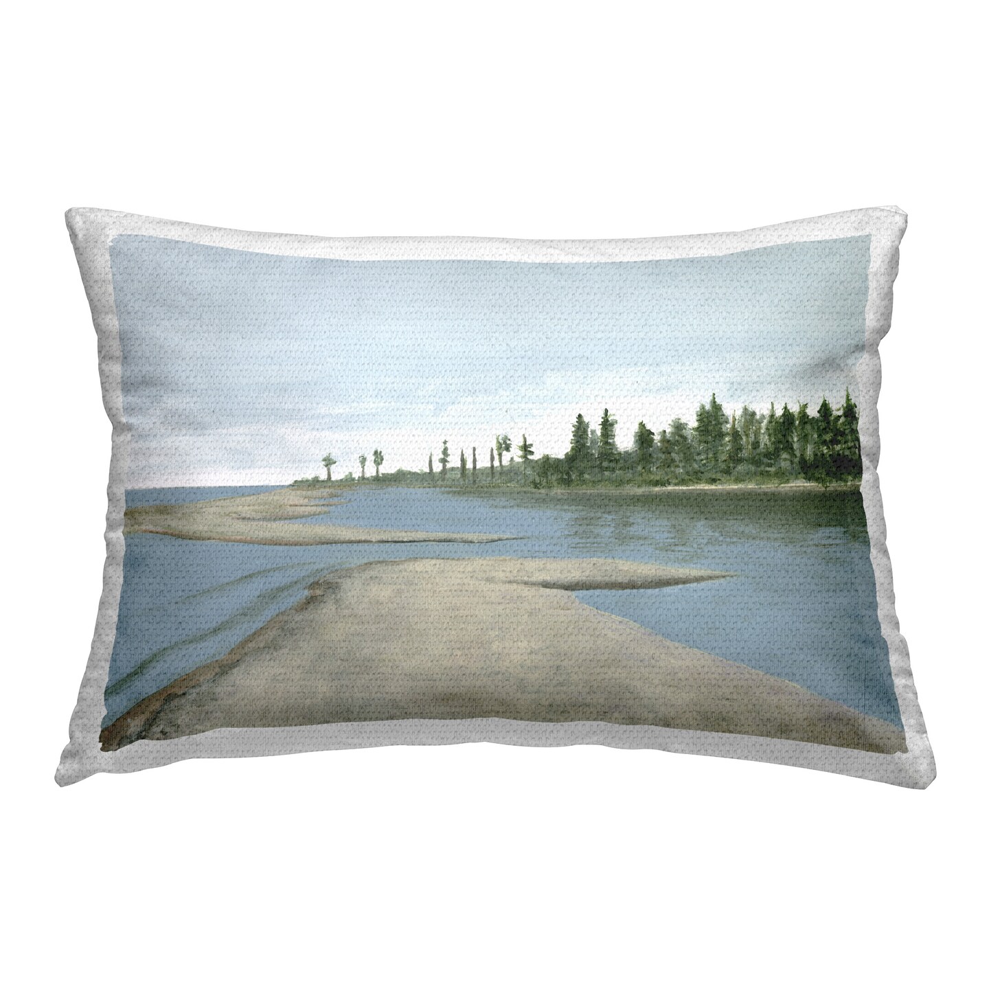 Sandy Path Landscape Design by Michael Willett Outdoor Printed Pillow 