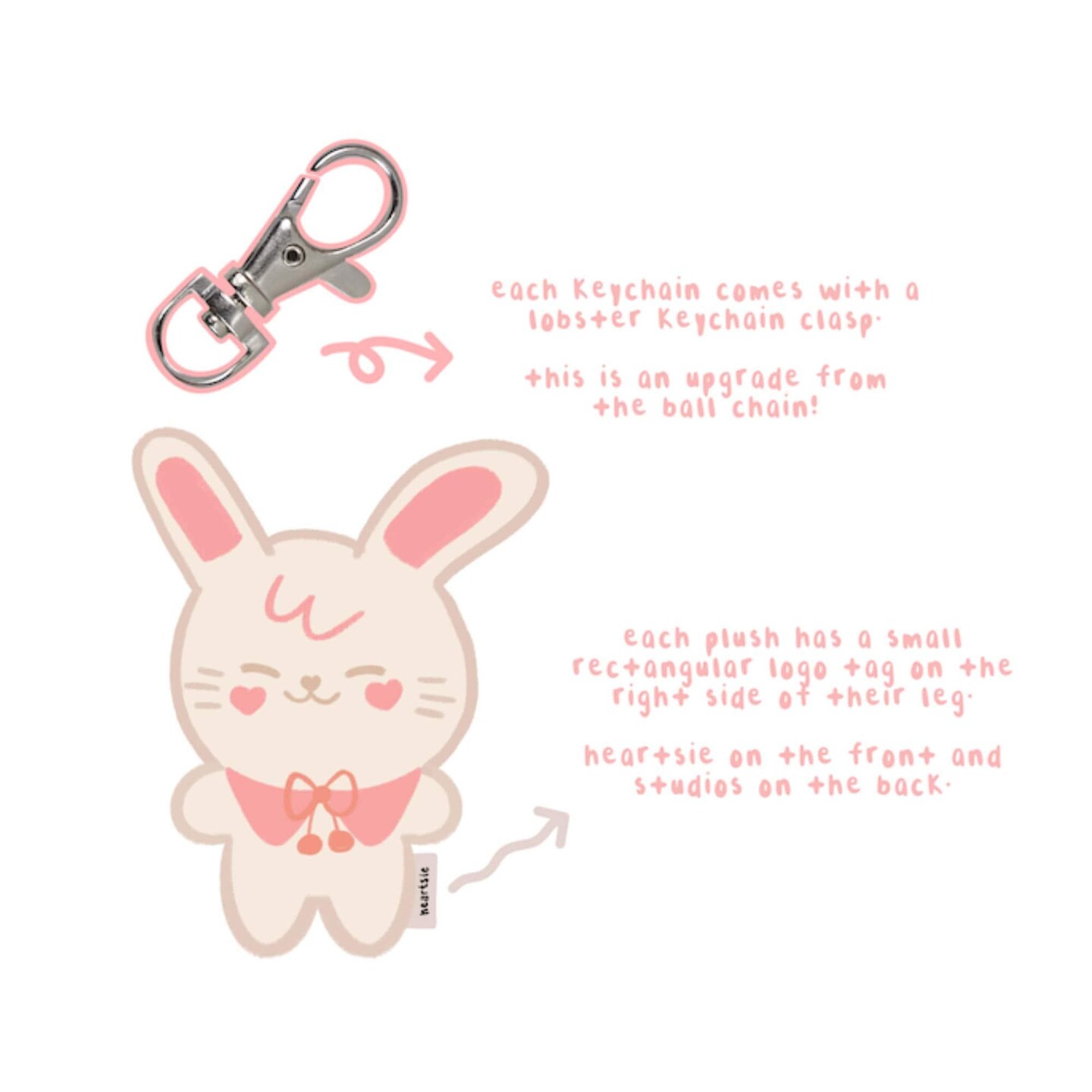 Pepper Cat Plush Keychain | kawaii cat keychain, plush keyring