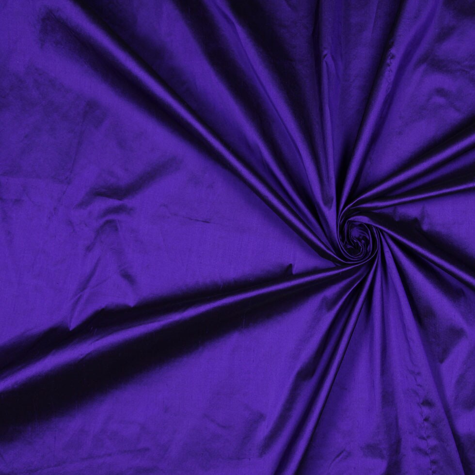 1 Yard Silk Shantung Iridescent Purple and Black Shantung Collection