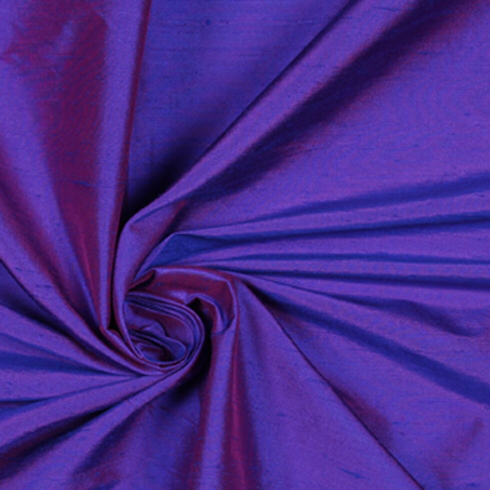 1 Yard Silk Shantung Iridescent Dark Purple Shantung Collection